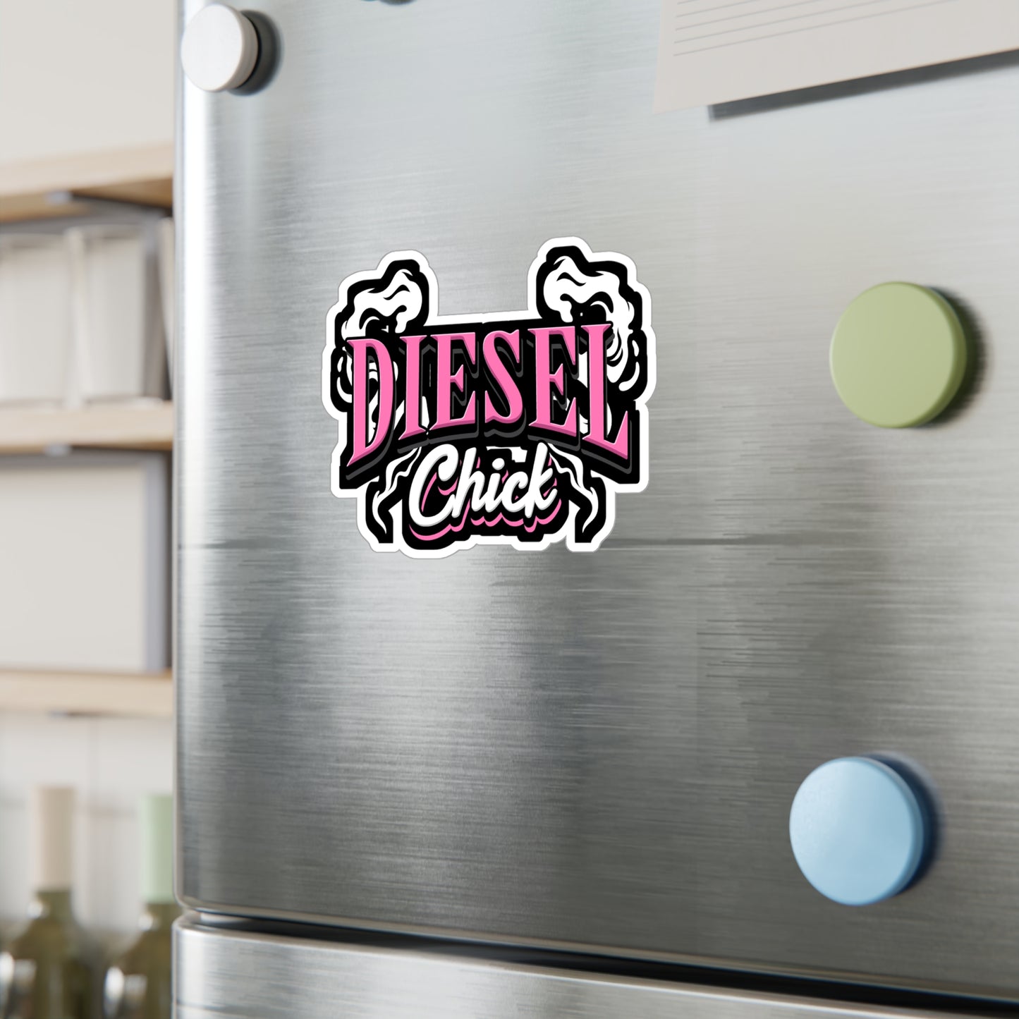 Diesel Chick - Mechanic Sticker for Car Window Laptop Sticker. Water Bottle Sticker, Vinyl Grease Decal, Stock Sticker - Mechanic Gift