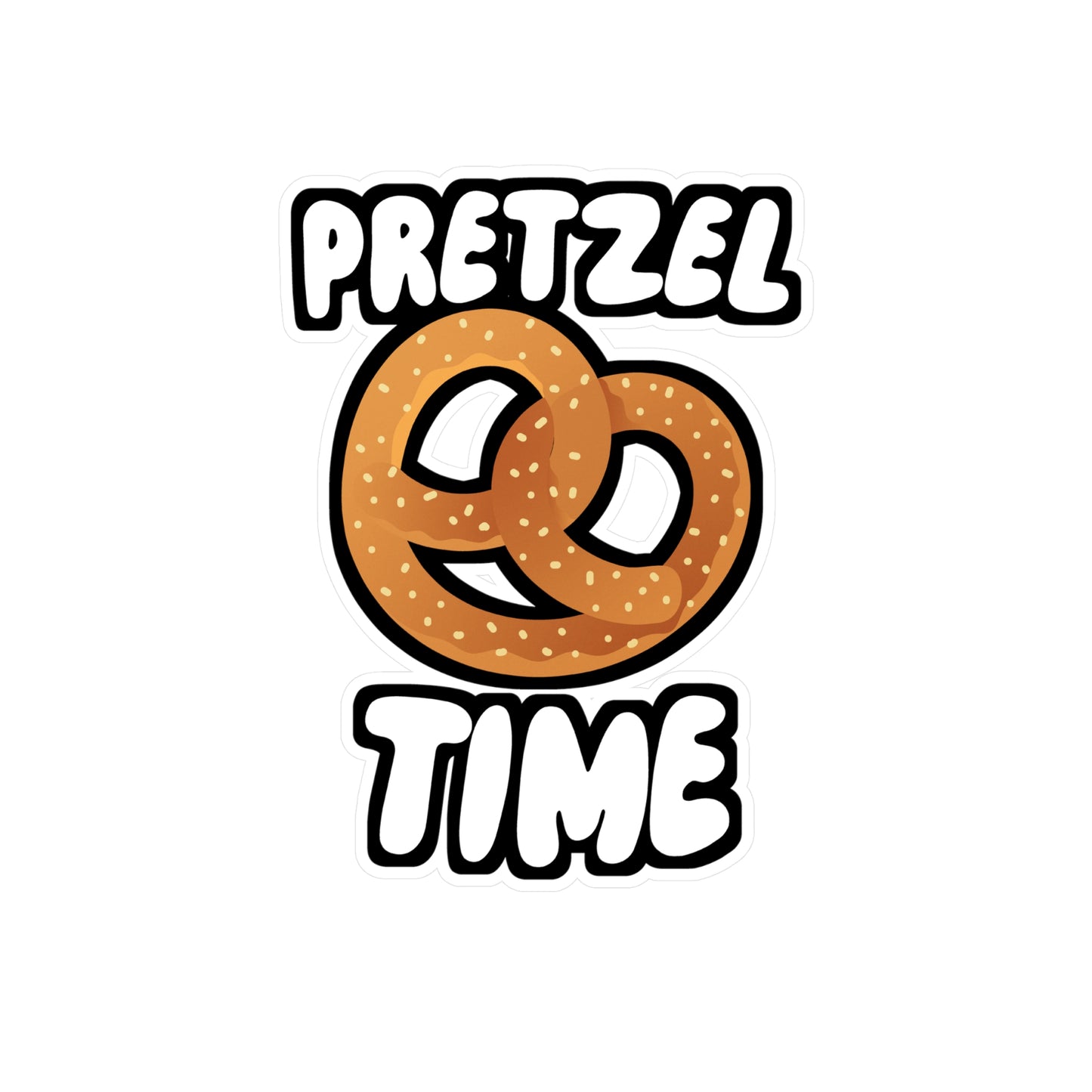 Pretzel Time - Baking Sticker for Wall, Laptop, Window, Truck, Car Baking Gift Vinyl Cute Decal Sticker