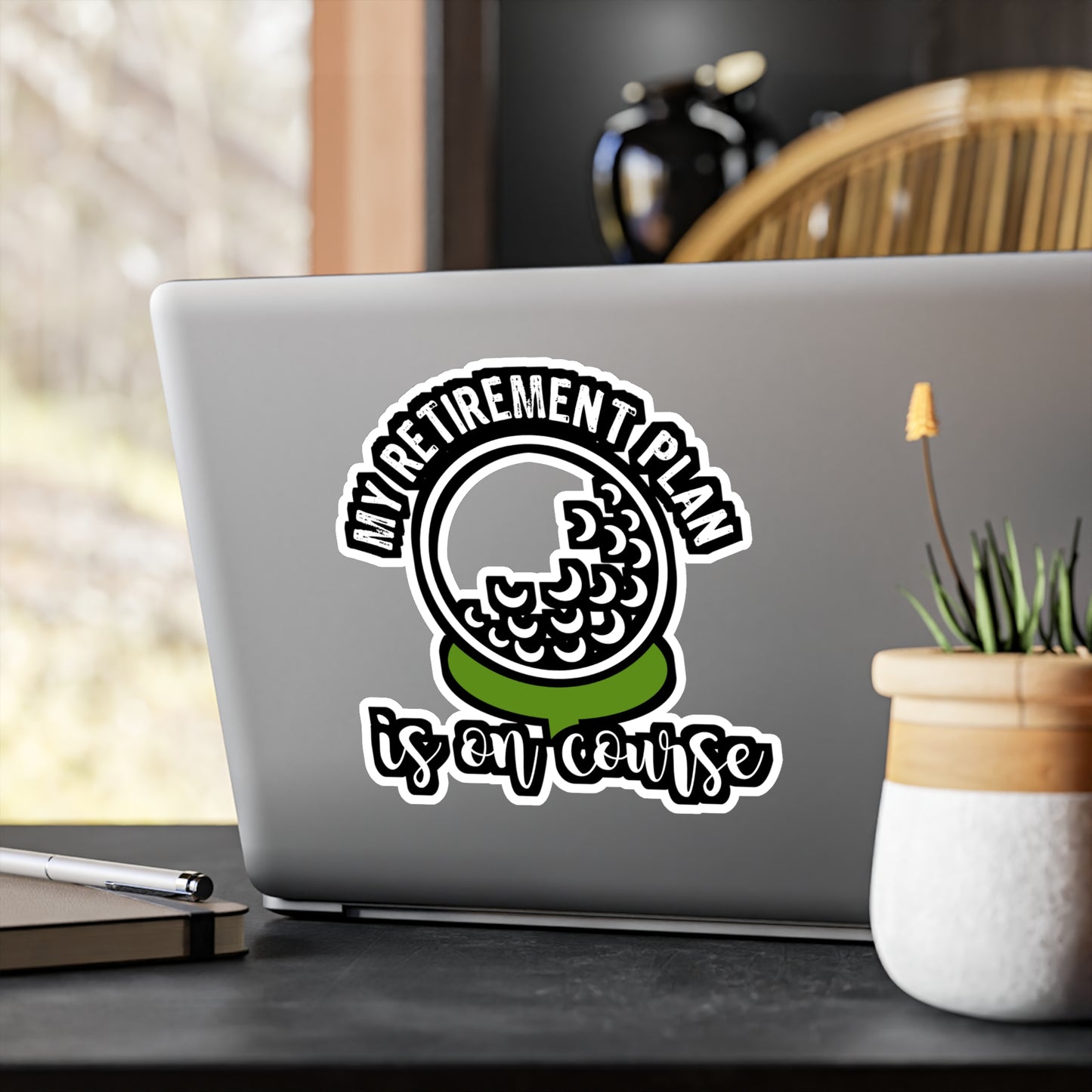 My Retirement Plan Is On Course | Golf Sticker | Golfer Decals | Hole Laptop Sticker | Golf Gift | Golfer Gift