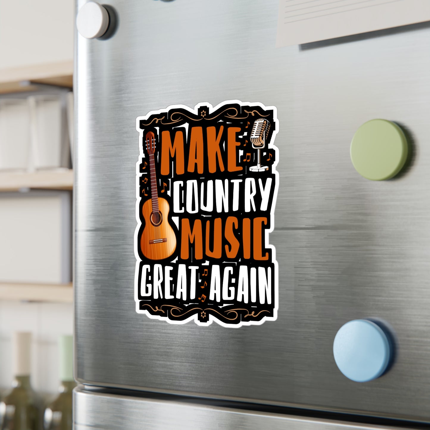 Make Country Music Great Again - Country Sticker for Laptop Sticker. Water Bottle Sticker, Vinyl Country music Decal - Country Gift
