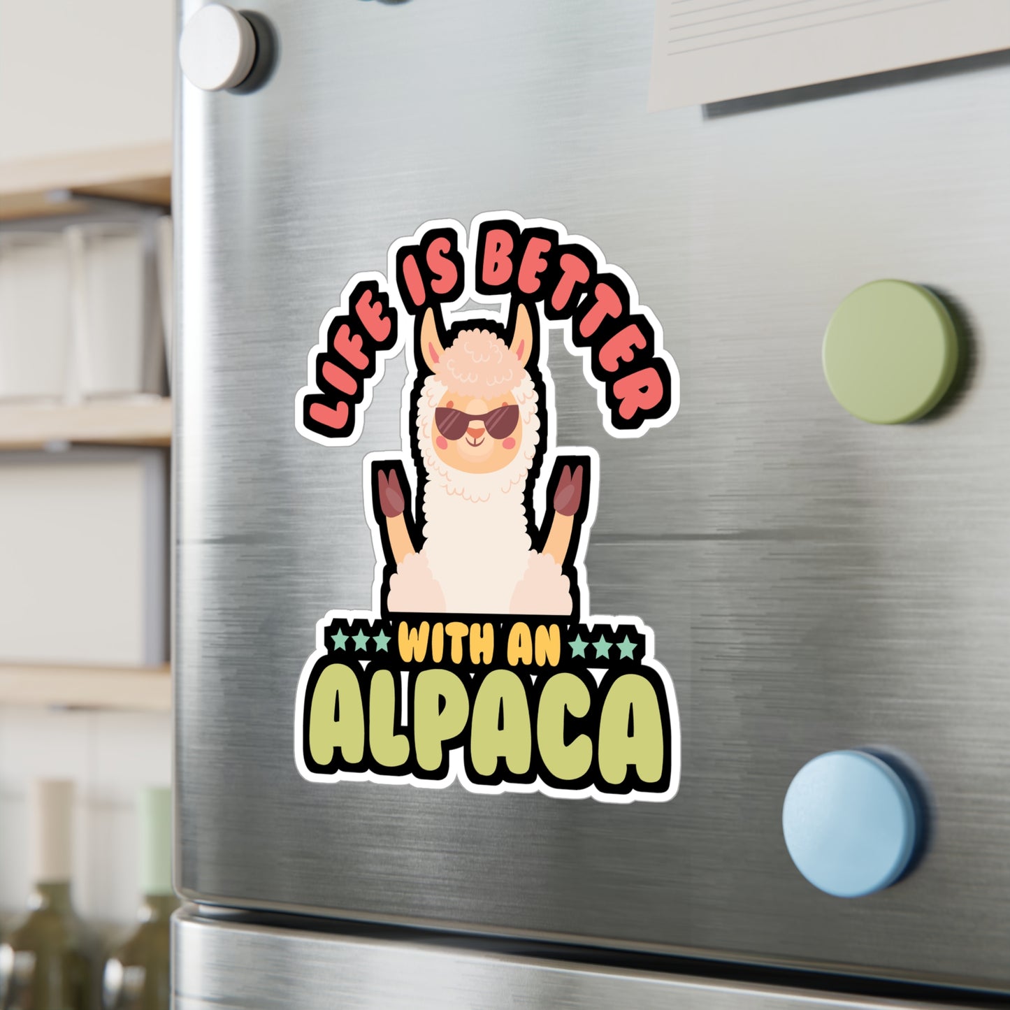 Life is Better With an Alpaca - Alpaca Sticker for Laptop Sticker. Water Bottle Sticker, Vinyl Alpacas Decal - Alpaca Gift