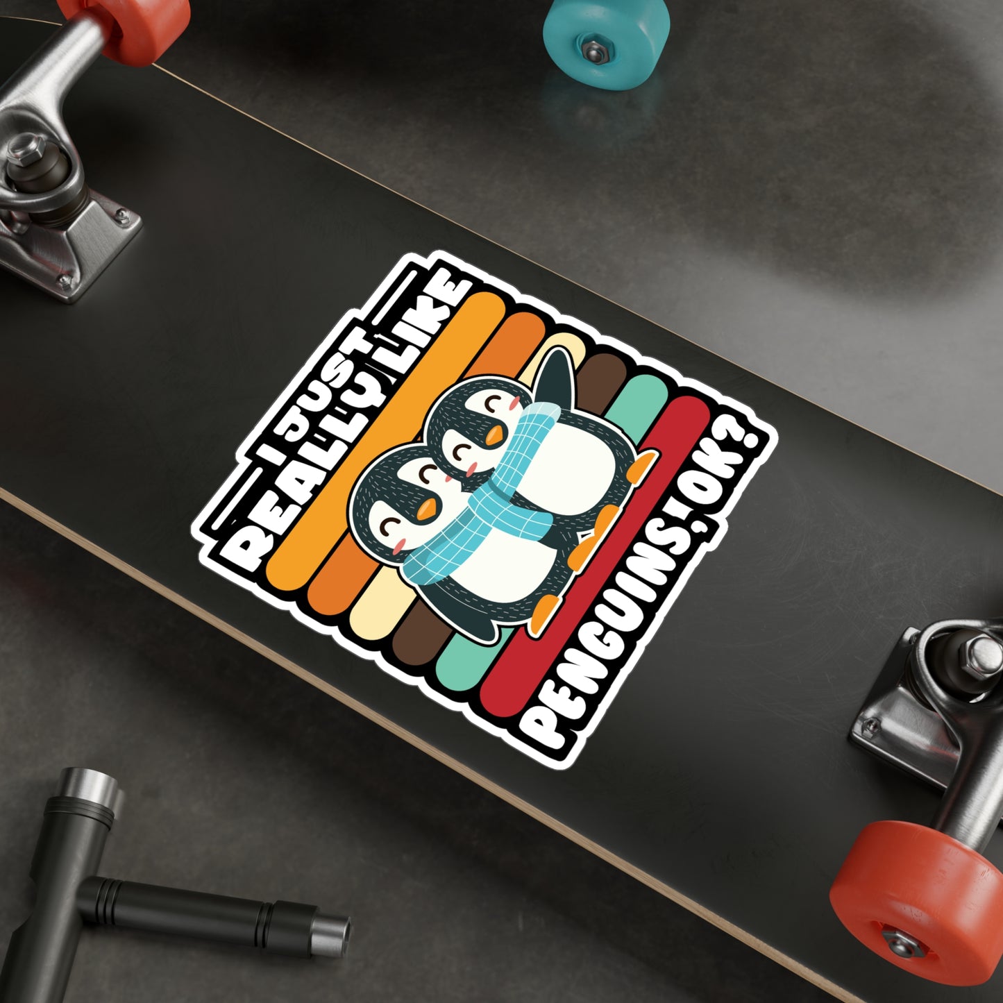 I Just Really Like Penguins - Penguin Sticker for Laptop Sticker. Water Bottle Sticker, Vinyl Small Decal - Penguin Gift