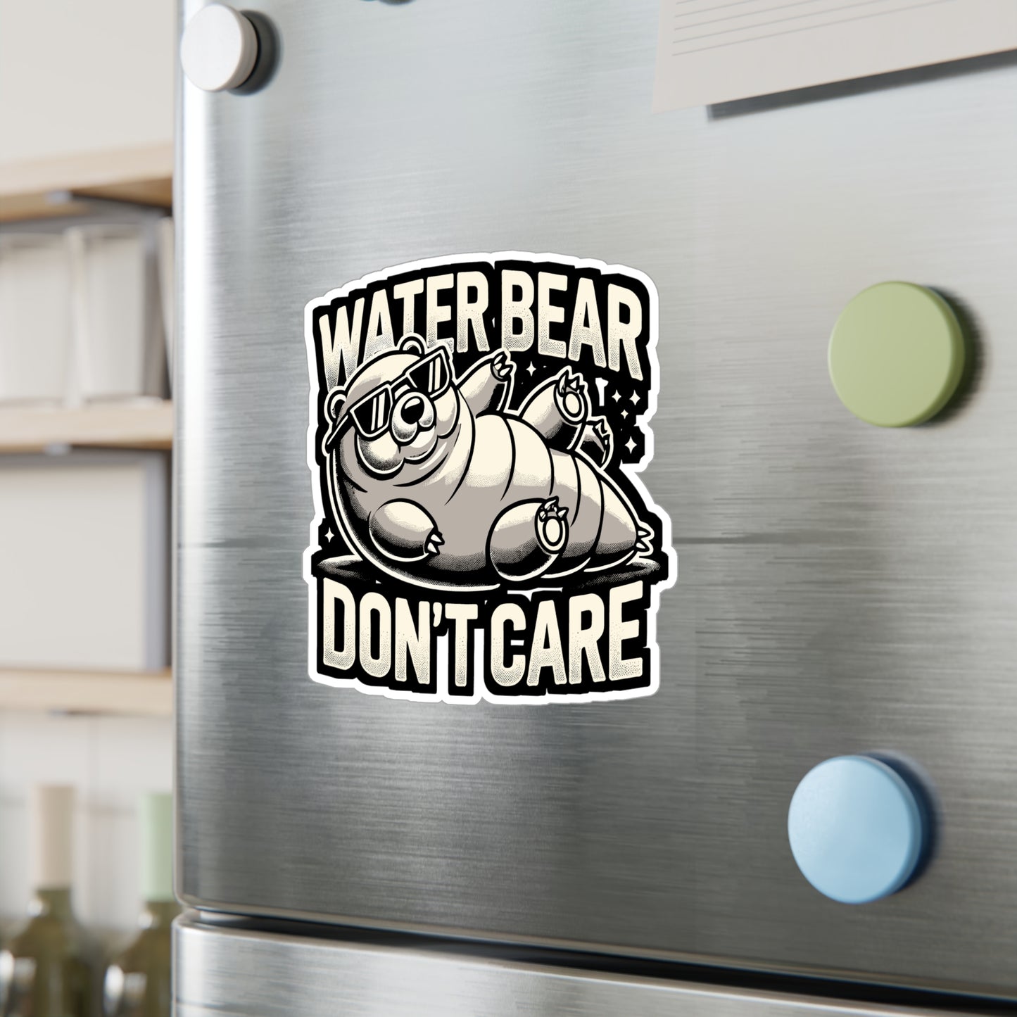 Water Bear Don't Care - Microbiologist Sticker for Laptop Sticker. Water Bottle Sticker, Vinyl Microbiology Decal - Microbiologist Gift