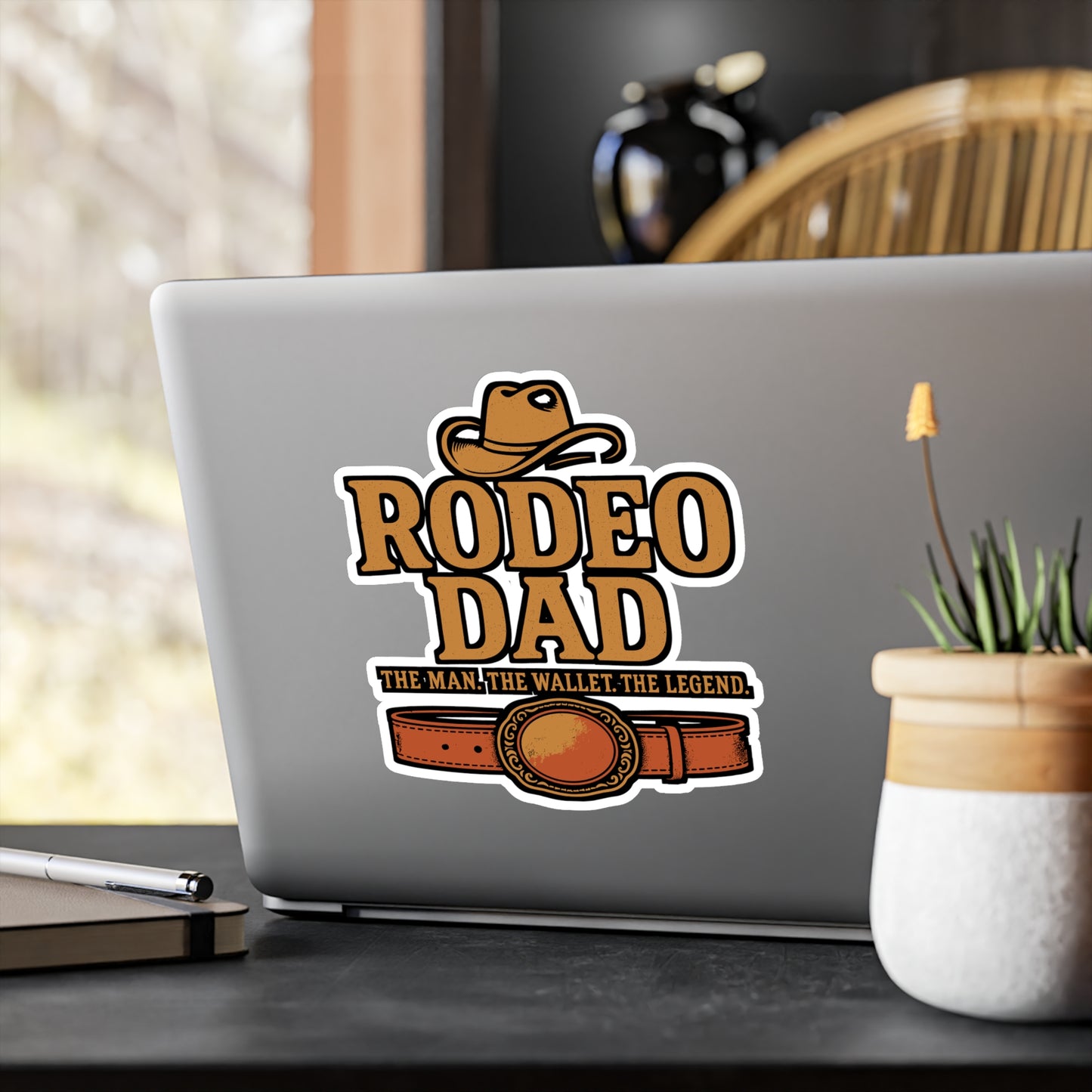 Rodeo Dad – The Man, The Wallet, The Legend | Cowboy Sticker for Laptop or Water Bottle | Western Vinyl Decal, Funny Father’s Day Gift