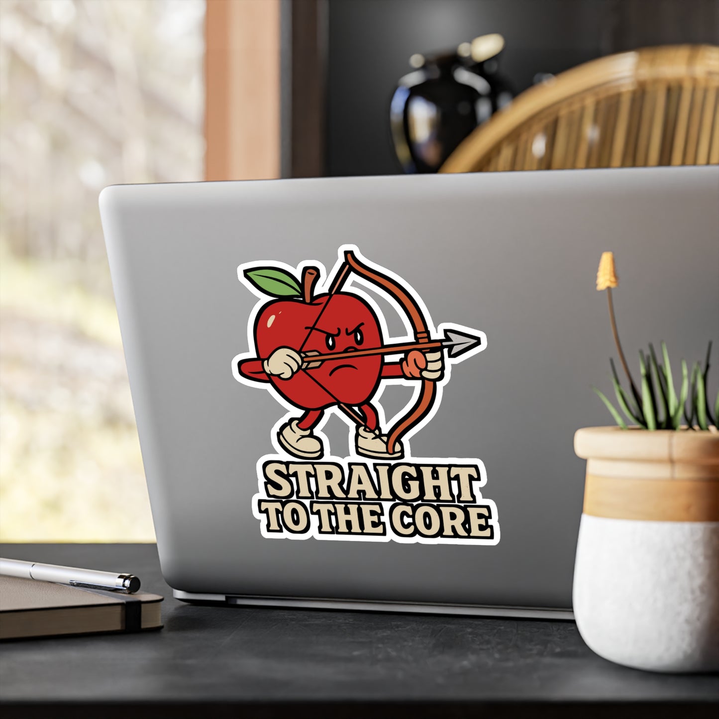 Straight to the core - Archer Sticker for Laptop, Water Bottle – Gift for Archery Lovers, Athletes, Teens, Sports Fans