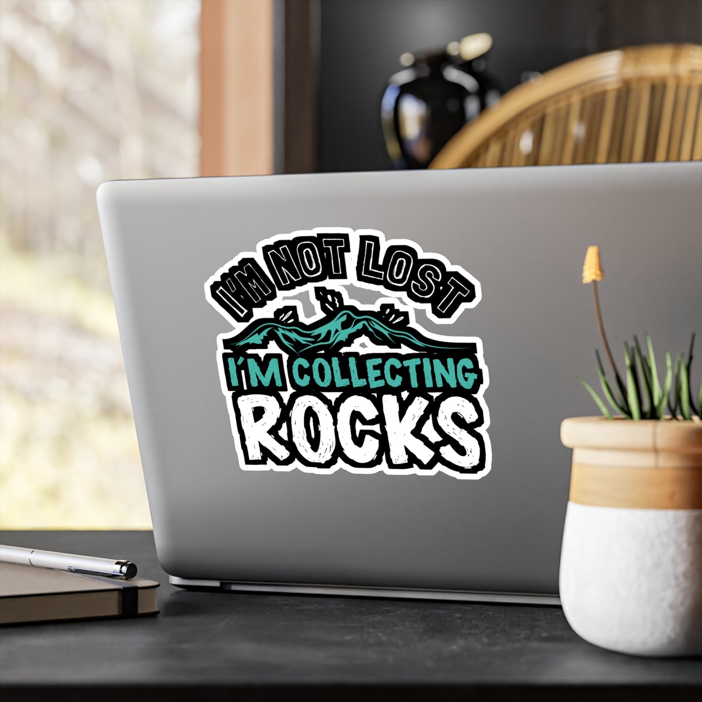 I'm Not Lost I'm Collecting Rocks - Geology Sticker for Laptop Sticker. Water Bottle Sticker, Vinyl Geologist Decal - Geology Gift