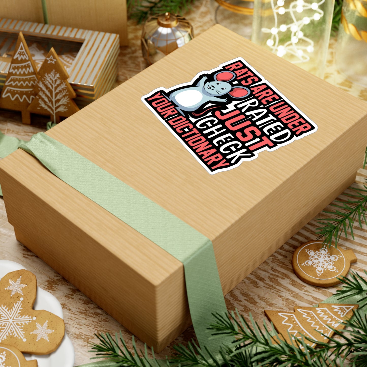 Rats Are Under Rated Just Check Your Dictionary - Rat Sticker for Laptop Sticker. Water Bottle Sticker, Vinyl Rats Decal - Rat Gift