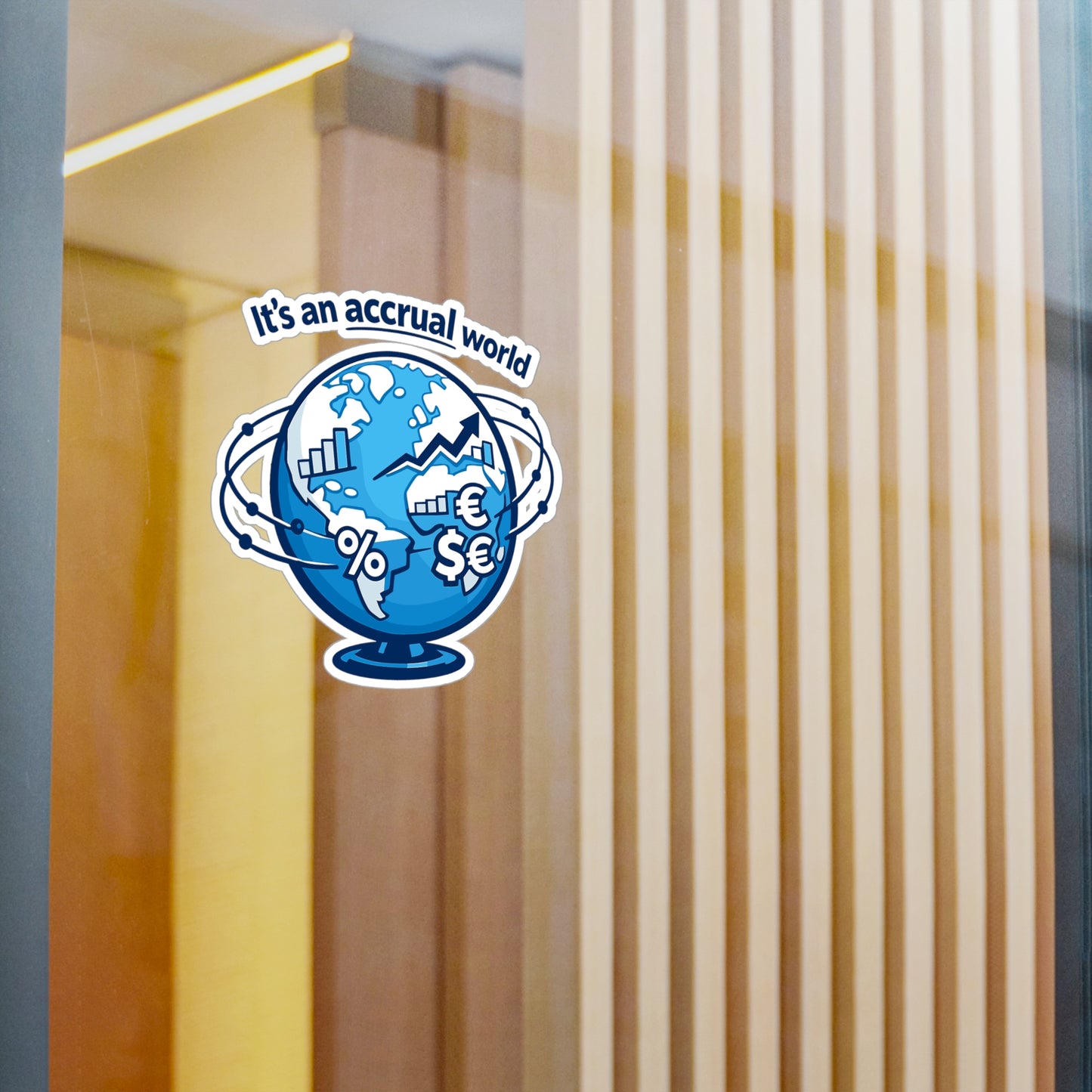 Accountant Sticker “It’s an Accrual World” Funny Accounting Decals for Laptop, Water Bottle – Waterproof Vinyl Spreadsheet Balance Amortization Gift