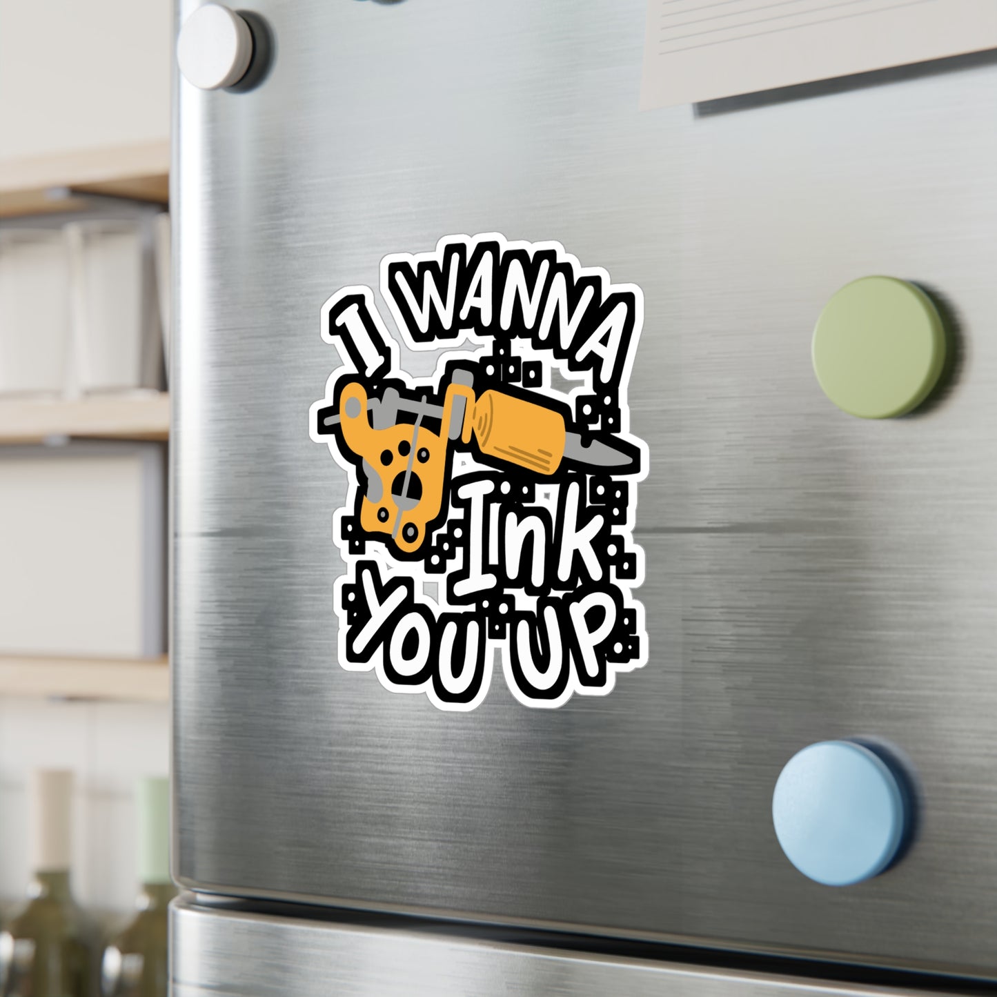 I Wanna Ink You Up Tattoo Artist - Tattoo-artist Sticker for Laptop Sticker. Water Bottle Sticker, Vinyl Tattoo Decal - Tattoo-artist Gift