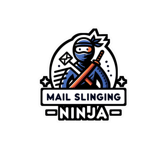 Mail Slinging Ninja  - Postal worker Sticker for Window Laptop Sticker. Water Bottle Sticker, Vinyl Funny postal worker Decal - Postal worker Gift