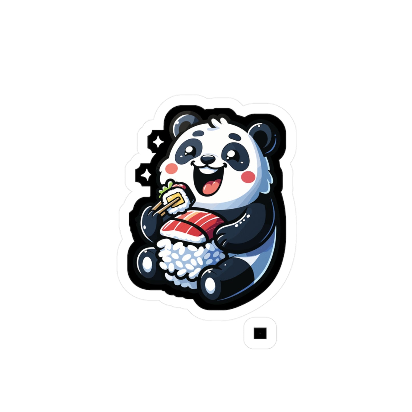 Panda Sushi Japanese Food - Sushi Sticker for Car Laptop Sticker. Water Bottle Sticker, Vinyl Fish Decal, Rolls Sticker - Sushi Gift