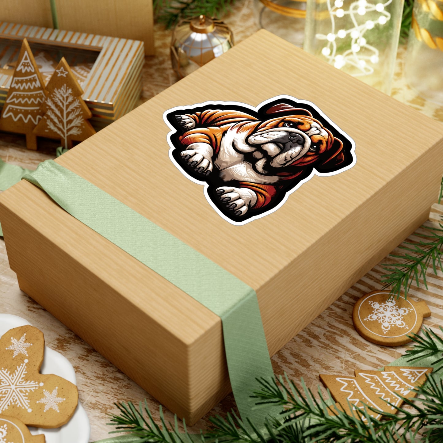 Bulldog Dog - Bulldog Sticker for Car Window Laptop Sticker. Water Bottle Sticker, Vinyl Dog Decal, Loyal Sticker - Bulldog Gift