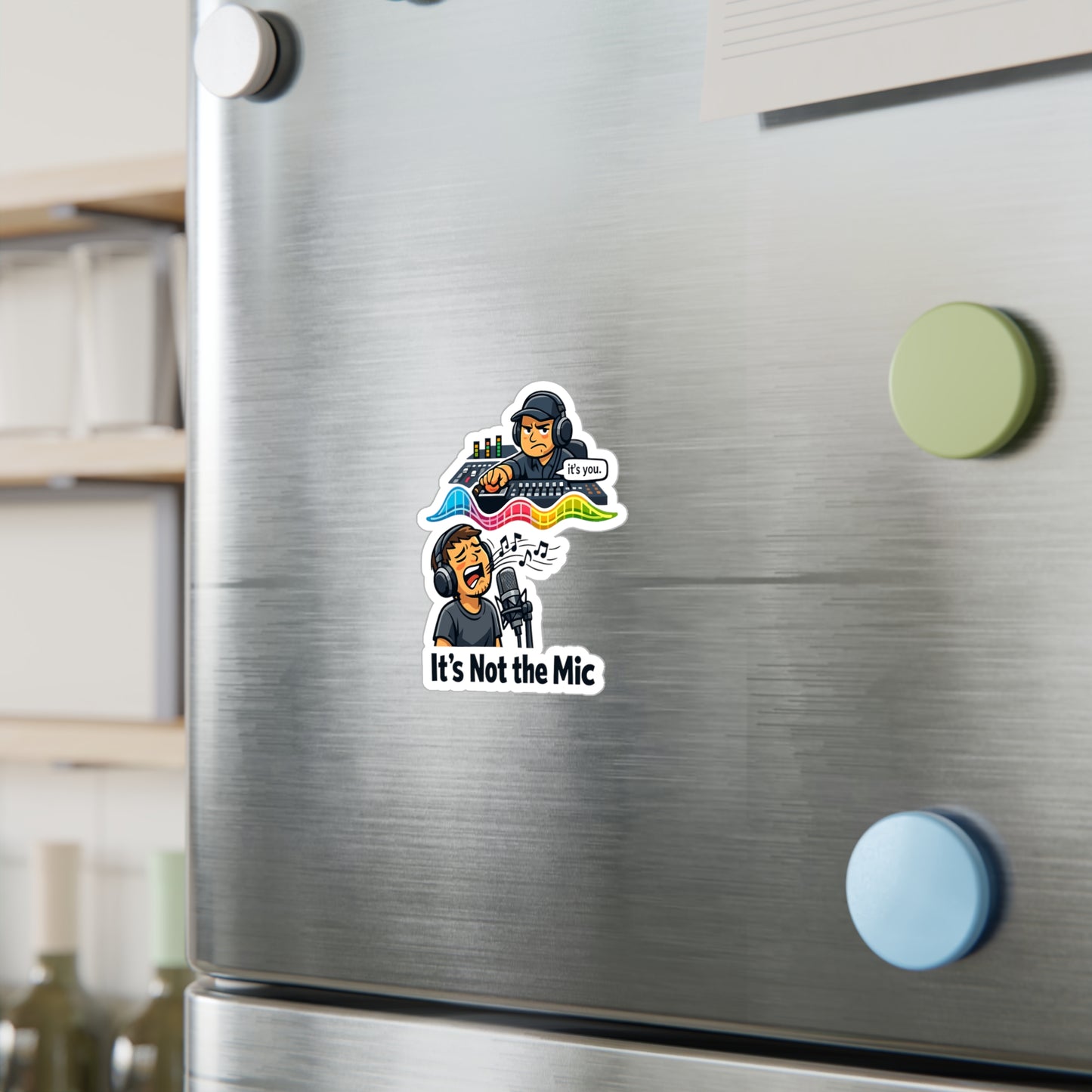 Audio Engineer Sticker “It’s Not the Mic” Funny Sound Engineer Decals Waterproof Vinyl for Laptop, Water Bottle Audio Technician Monitor Humor