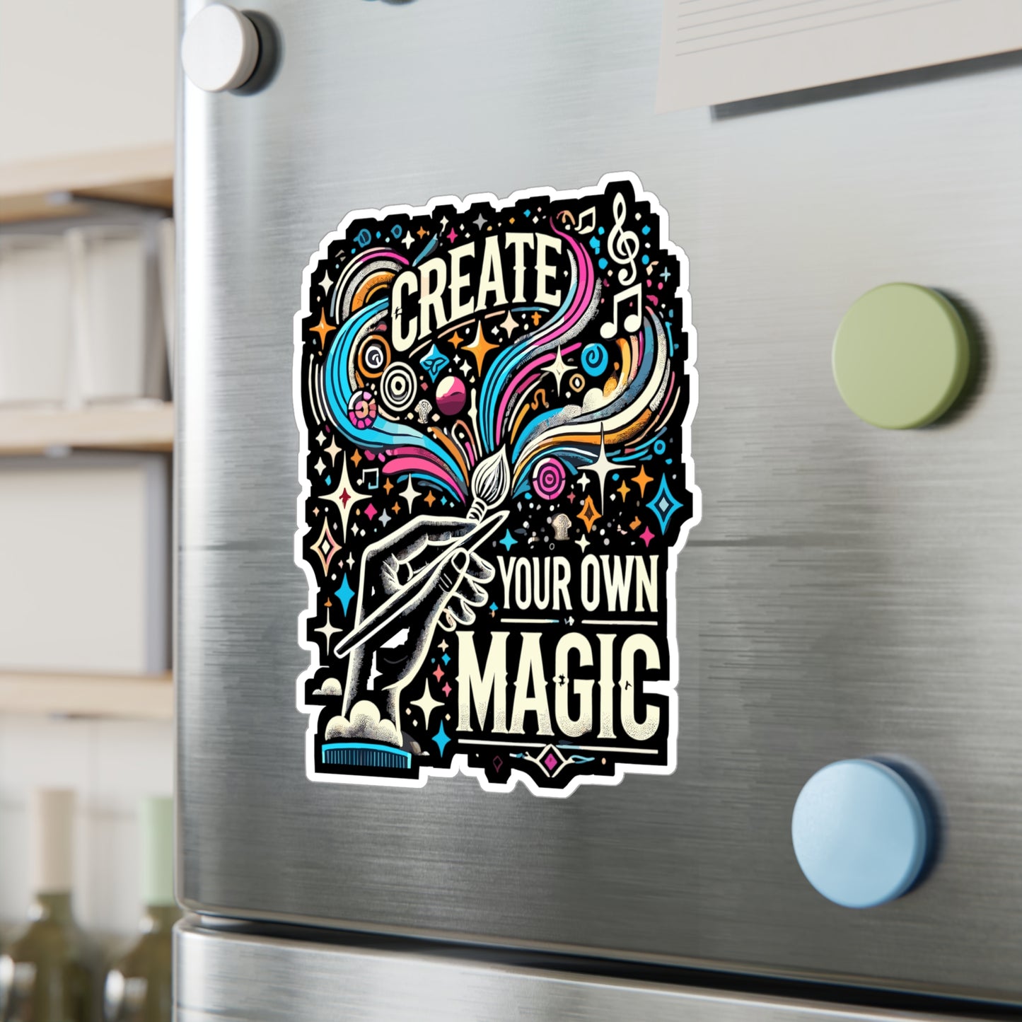 Create Your Own Magic - Creativity Sticker for Laptop Sticker. Water Bottle Sticker, Vinyl Magic Decal - Creativity Gift