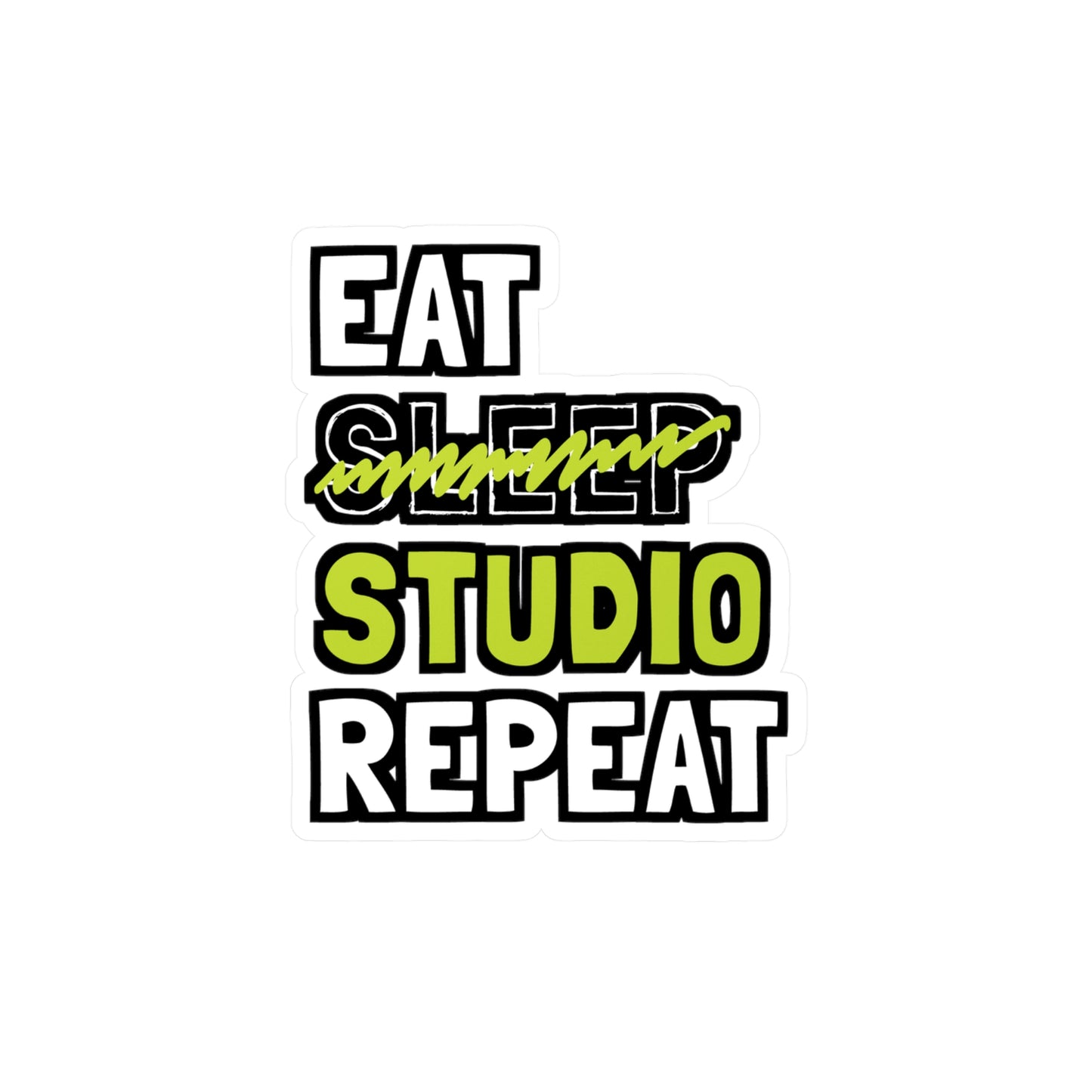 Eat Sleep Studio Repeat - Architecture Sticker for Laptop Sticker. Water Bottle Sticker, Vinyl Studio Decal - Architecture Gift