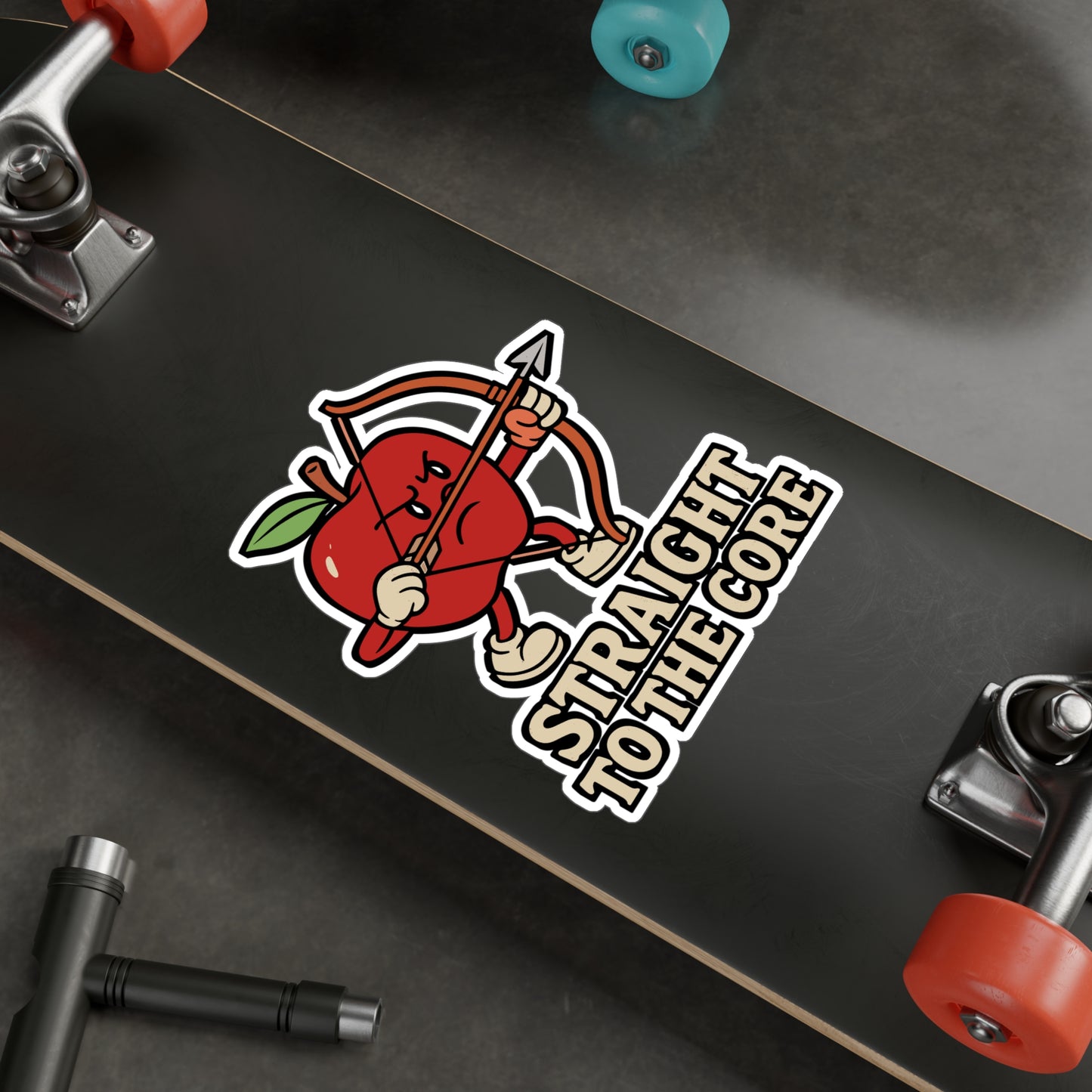 Straight to the core - Archer Sticker for Laptop, Water Bottle – Gift for Archery Lovers, Athletes, Teens, Sports Fans