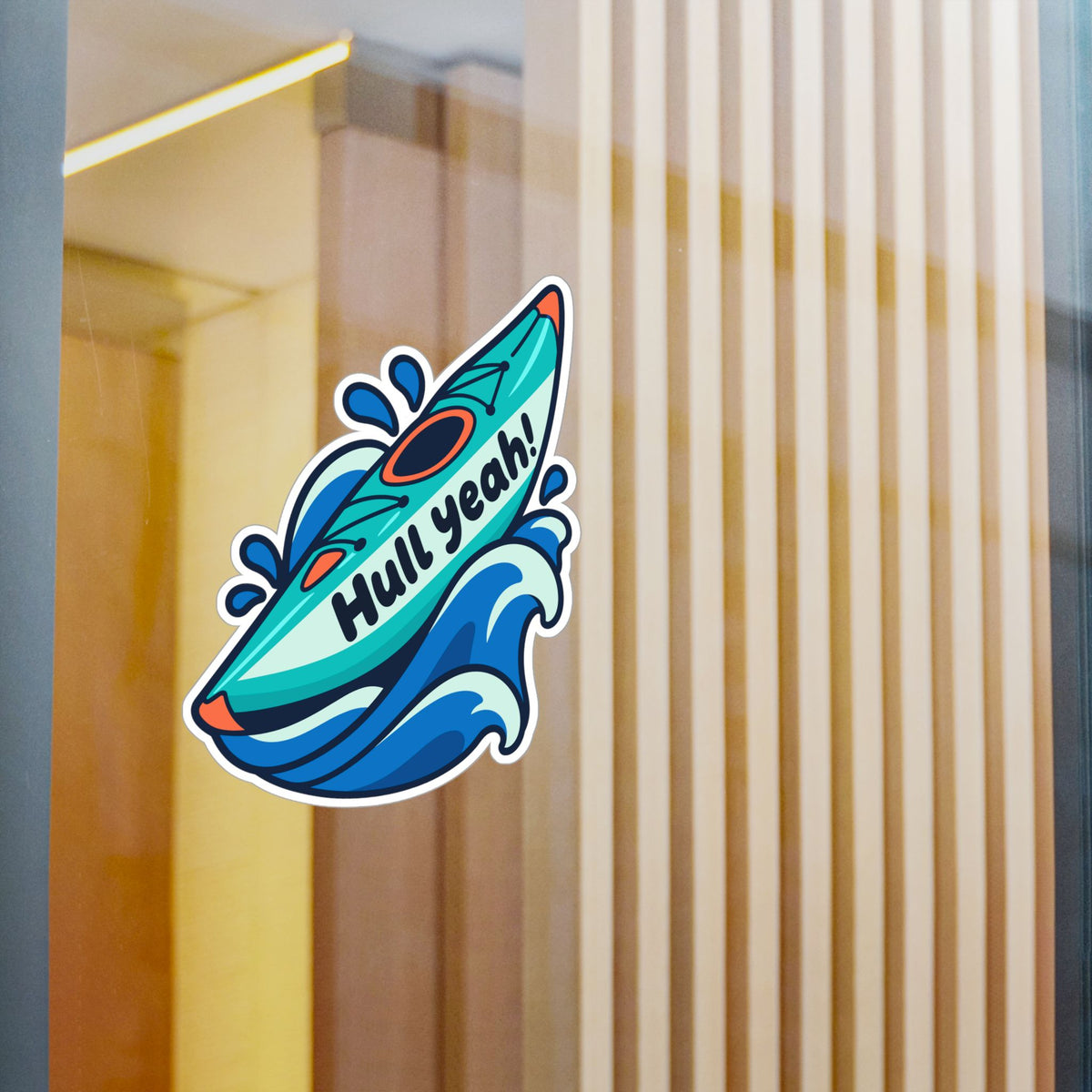 Kayak Sticker Hull Yeah – Funny Kayaking Decals for Kayakers and Rowing Fans, Laptop or Water Bottle