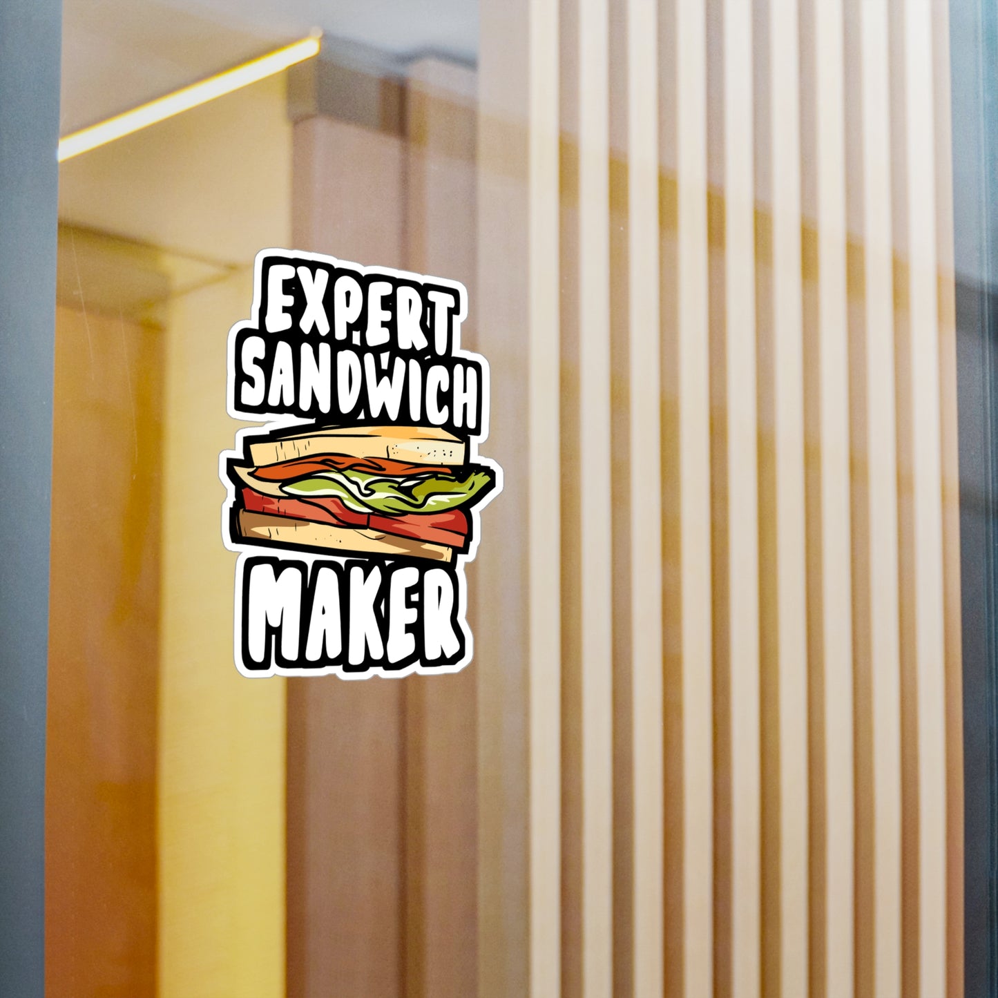 Expert Sandwich Maker - Hoagies Sticker for Laptop Sticker. Water Bottle Sticker, Vinyl Deli Decal - Hoagies Gift