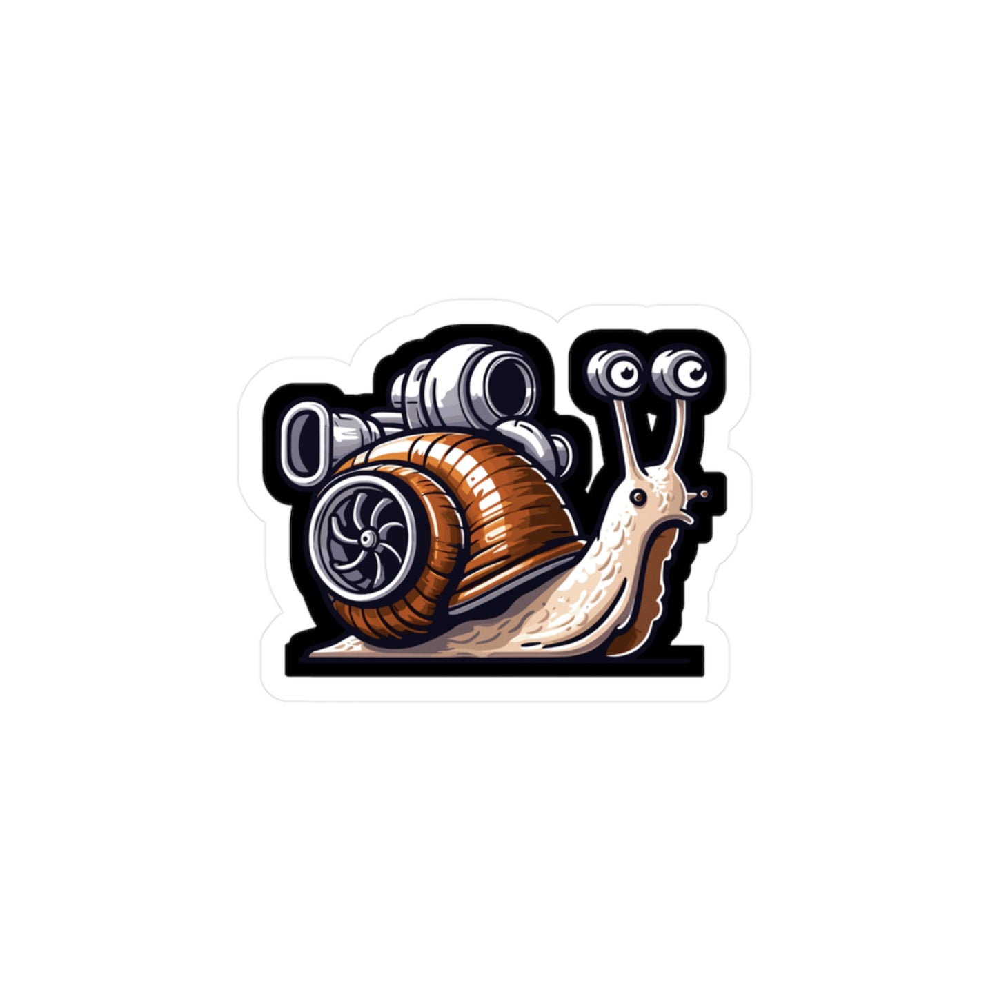 Car Turbocharger Snail - Funny Sticker for Car Window Laptop Sticker. Water Bottle Sticker, Vinyl Humor Decal, Quote Sticker - Funny Gift