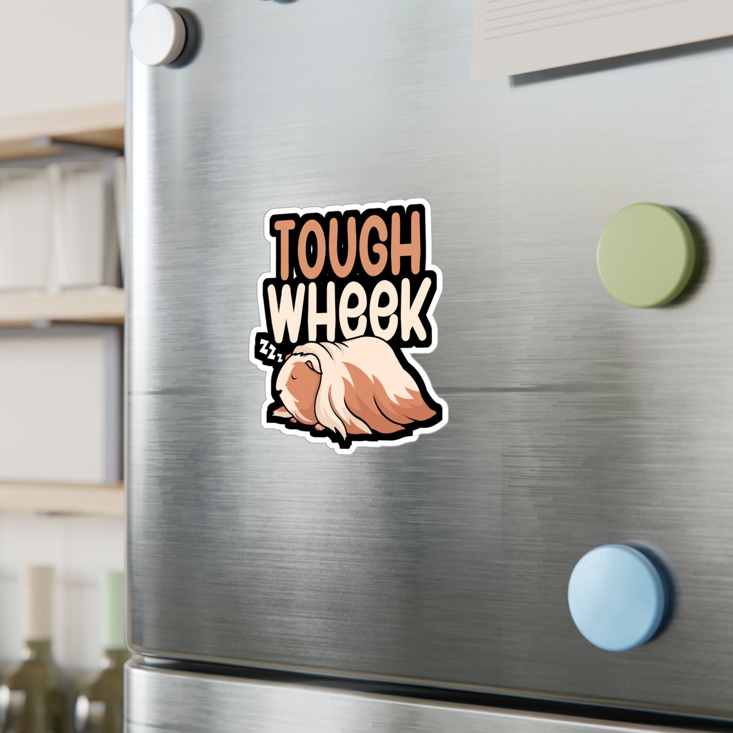 Tough wheek - Guinea pig Sticker for Wall, Laptop, Window, Truck, Car Guinea pig Gift Vinyl Guinea pig dad Decal Sticker