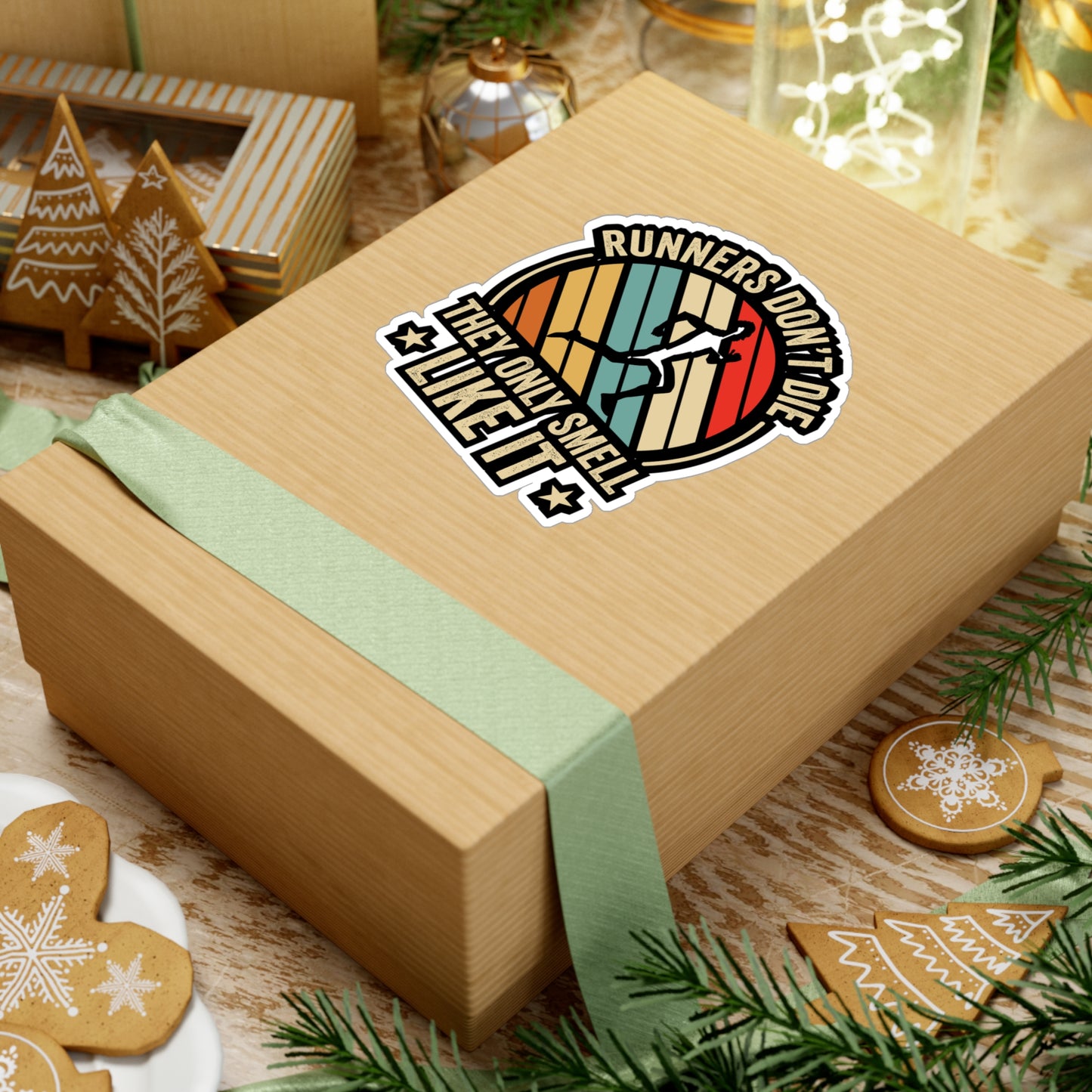 Runners Don't Die They Only Smell Like It - Marathon Sticker for Laptop Sticker. Water Bottle Sticker, Vinyl Running Decal - Marathon Gift