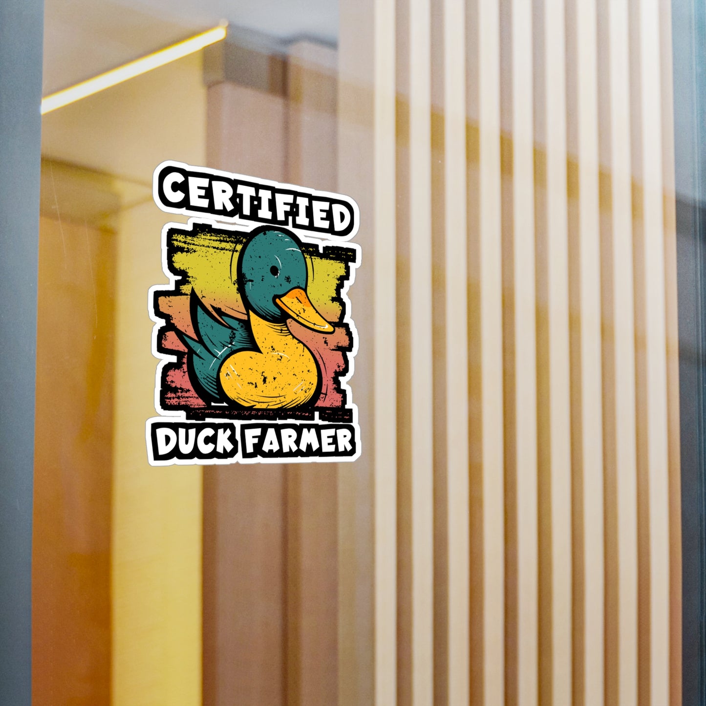 Certified Duck Farmer - Farmer Sticker for Laptop Sticker. Water Bottle Sticker, Vinyl Tractor Decal - Farmer Gift