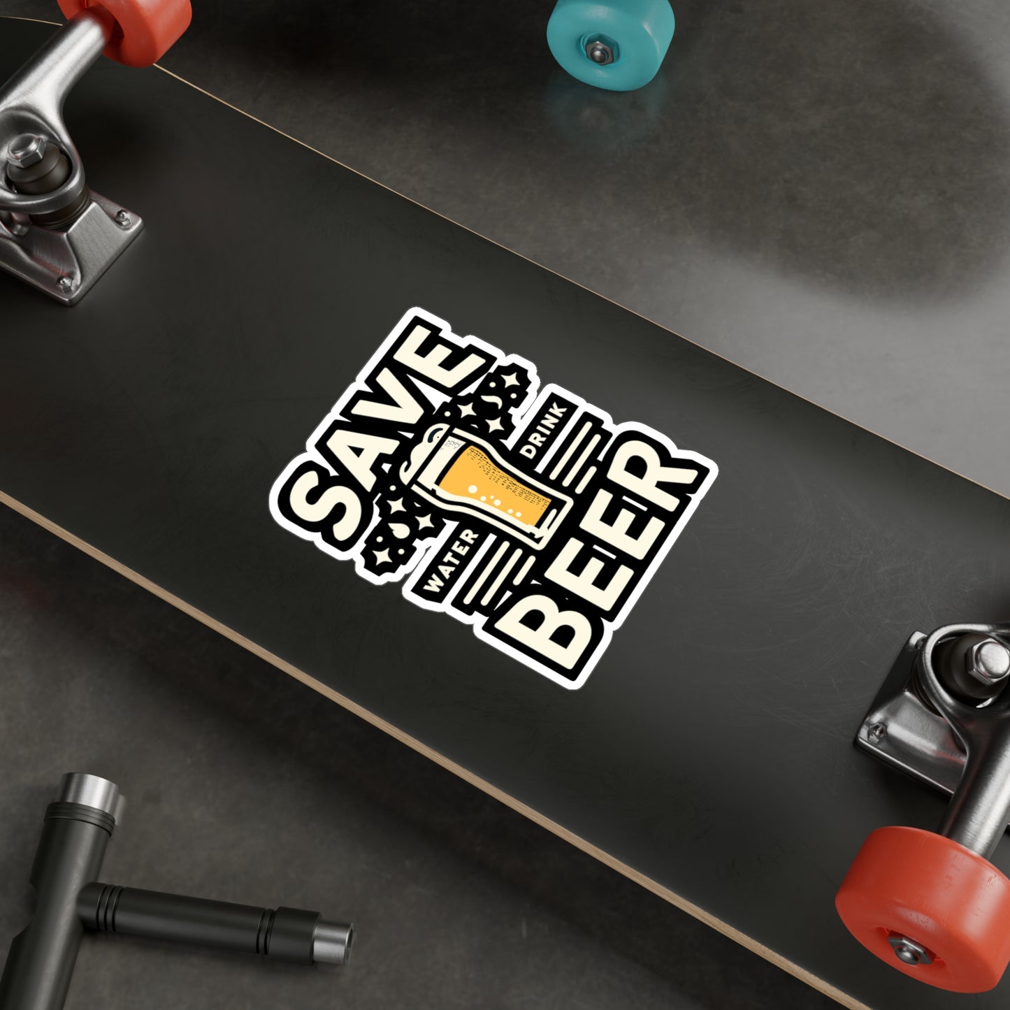 Save Water Drink Beer  - Craft-beer Sticker for Laptop Sticker. Water Bottle Sticker, Vinyl Virginia Decal - Craft-beer Gift