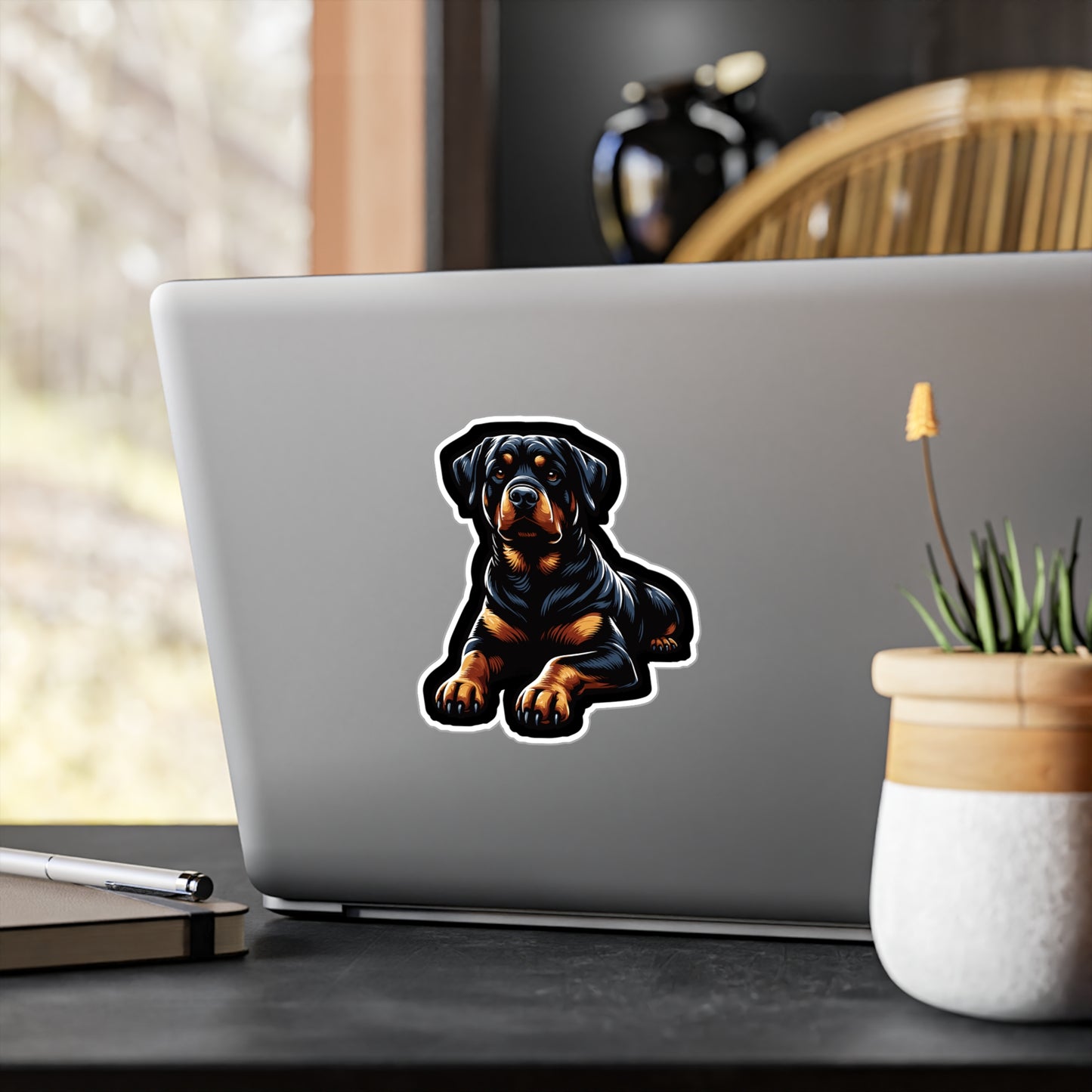 Rottweiler - Rottweiler Sticker for Car Window Laptop Sticker. Water Bottle Sticker, Vinyl Guard Decal, Powerful Sticker - Rottweiler Gift