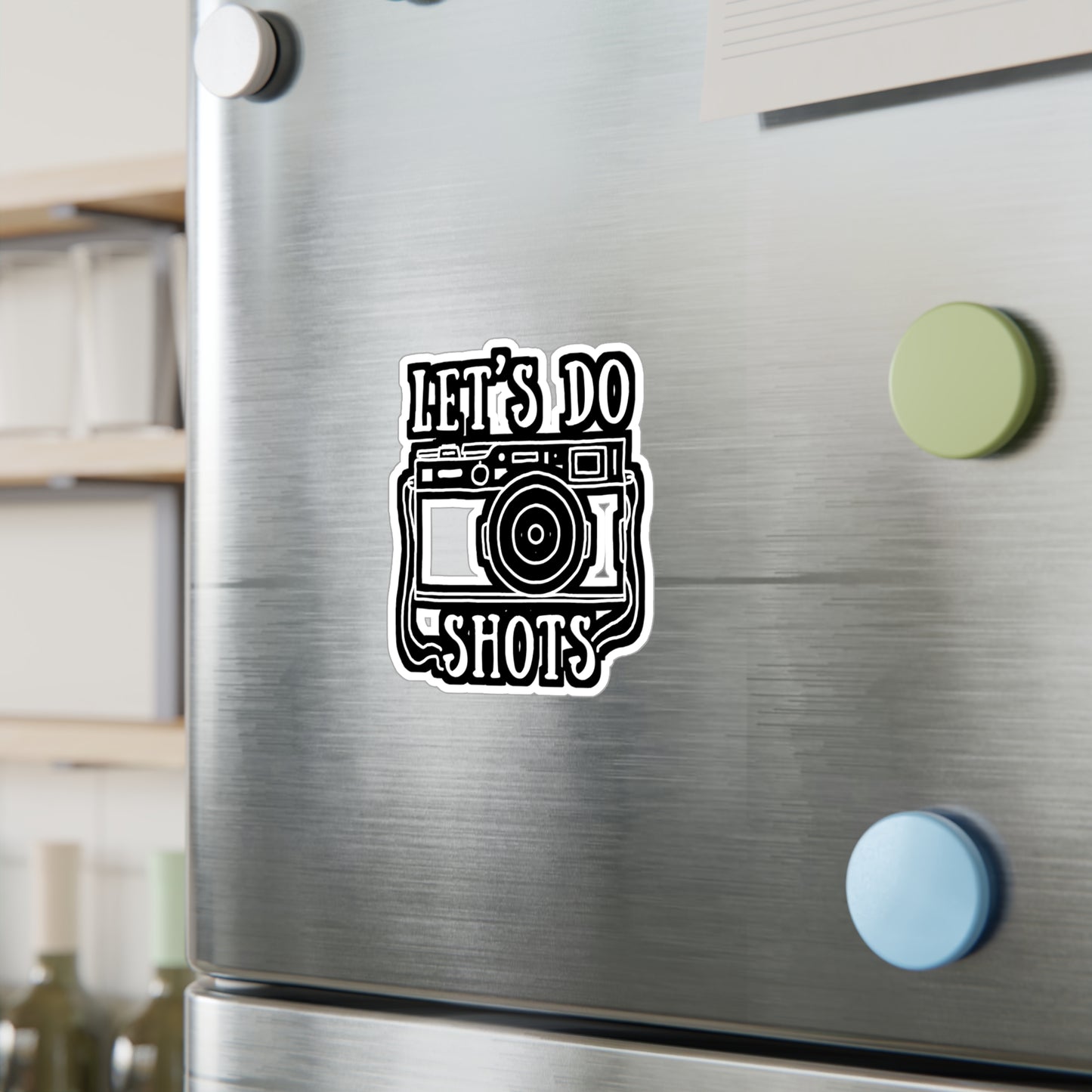Let's Do Shots - Photography Sticker for Laptop Sticker. Water Bottle Sticker, Vinyl Shooting Decal - Photography Gift