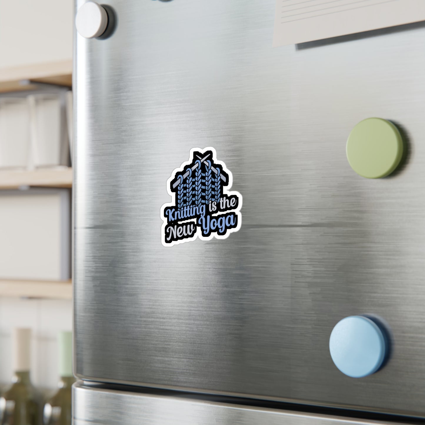 Knitting is the new Yoga - Crocheting Sticker for Wall, Laptop, Window, Truck, Car Crocheting Gift Vinyl Crocheter Decal Sticker