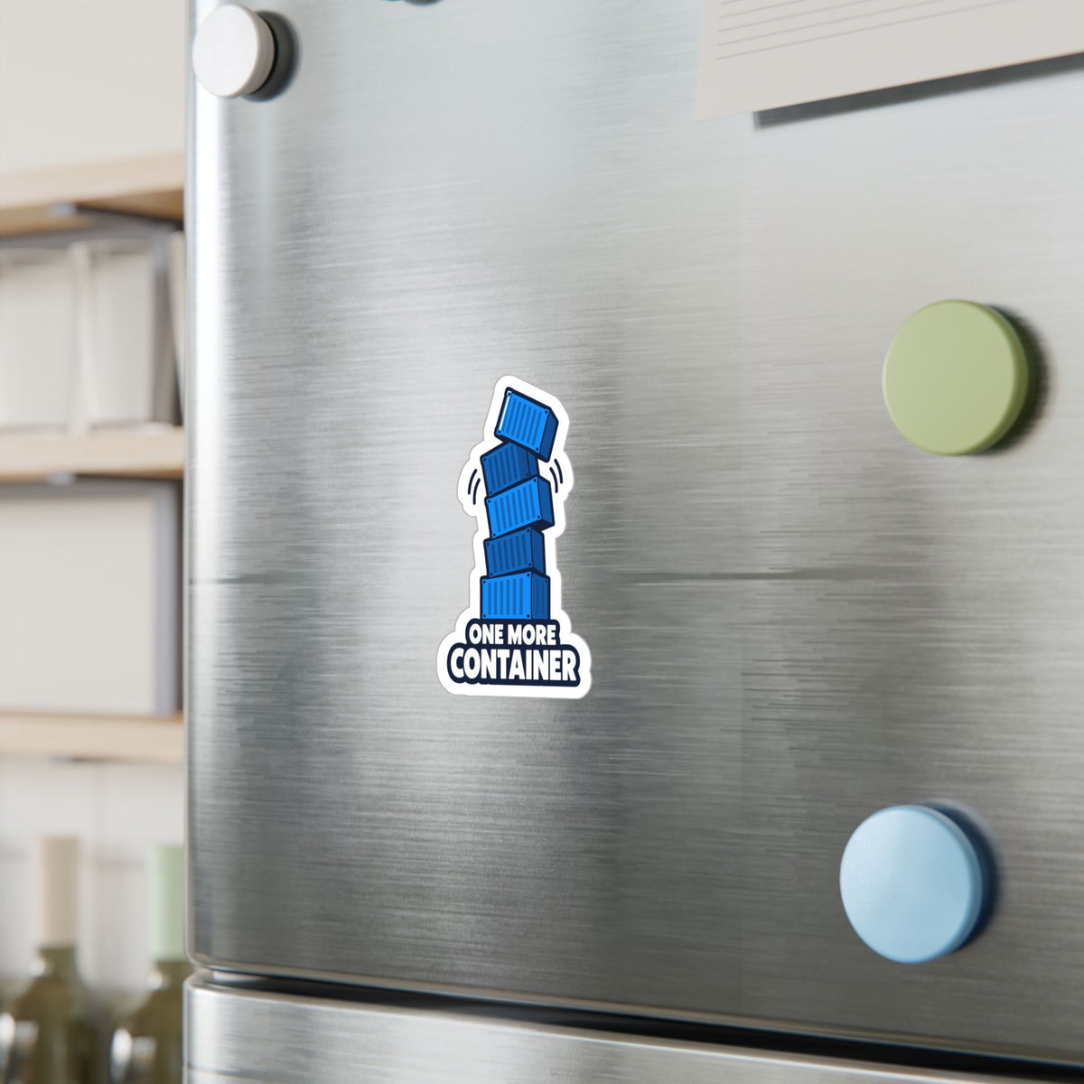 tech Sticker - One More Container, Reboot Button and Bandage-Inspired Design, Decorative decals for Laptop and Water Bottle