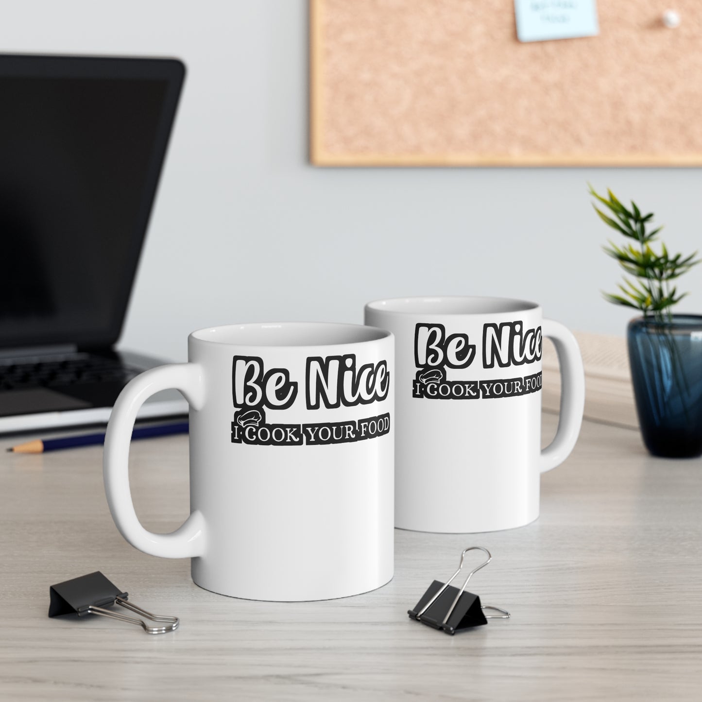 Be Nice I Cook Your Food - Lunch lady Mug for Coffee 11oz. Lunch lady Cup, White ceramic, Lunch Mug, School Tea Cup - Lunch lady Gift