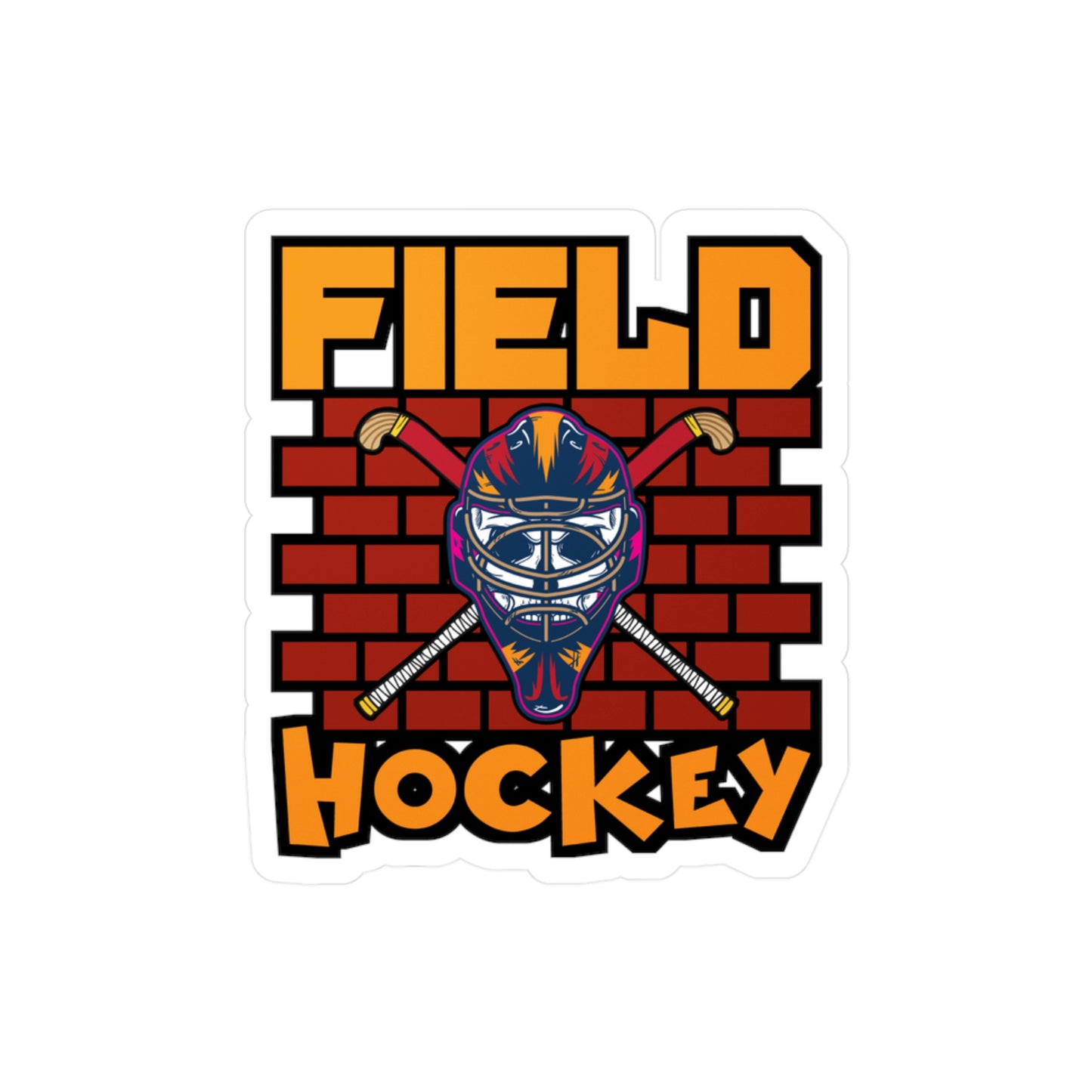 Field Hockey - Field hockey Sticker for Laptop Sticker. Water Bottle Sticker, Vinyl Hockey Decal - Field hockey Gift