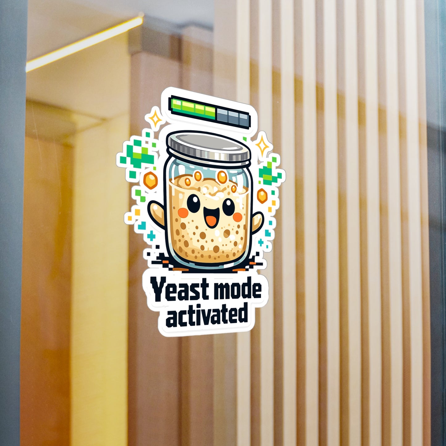 Baking Sticker Yeast Mode Activated Funny Sourdough Baker Soggy Dough Humor, Waterproof Vinyl Sticker Decals for Laptop Water Bottle