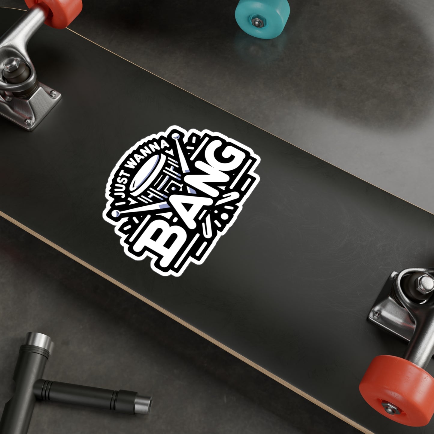 I just wanna bang - Audio-engineer Sticker for Laptop Sticker. Water Bottle Sticker, Vinyl Monitor Decal - Audio-engineer Gift