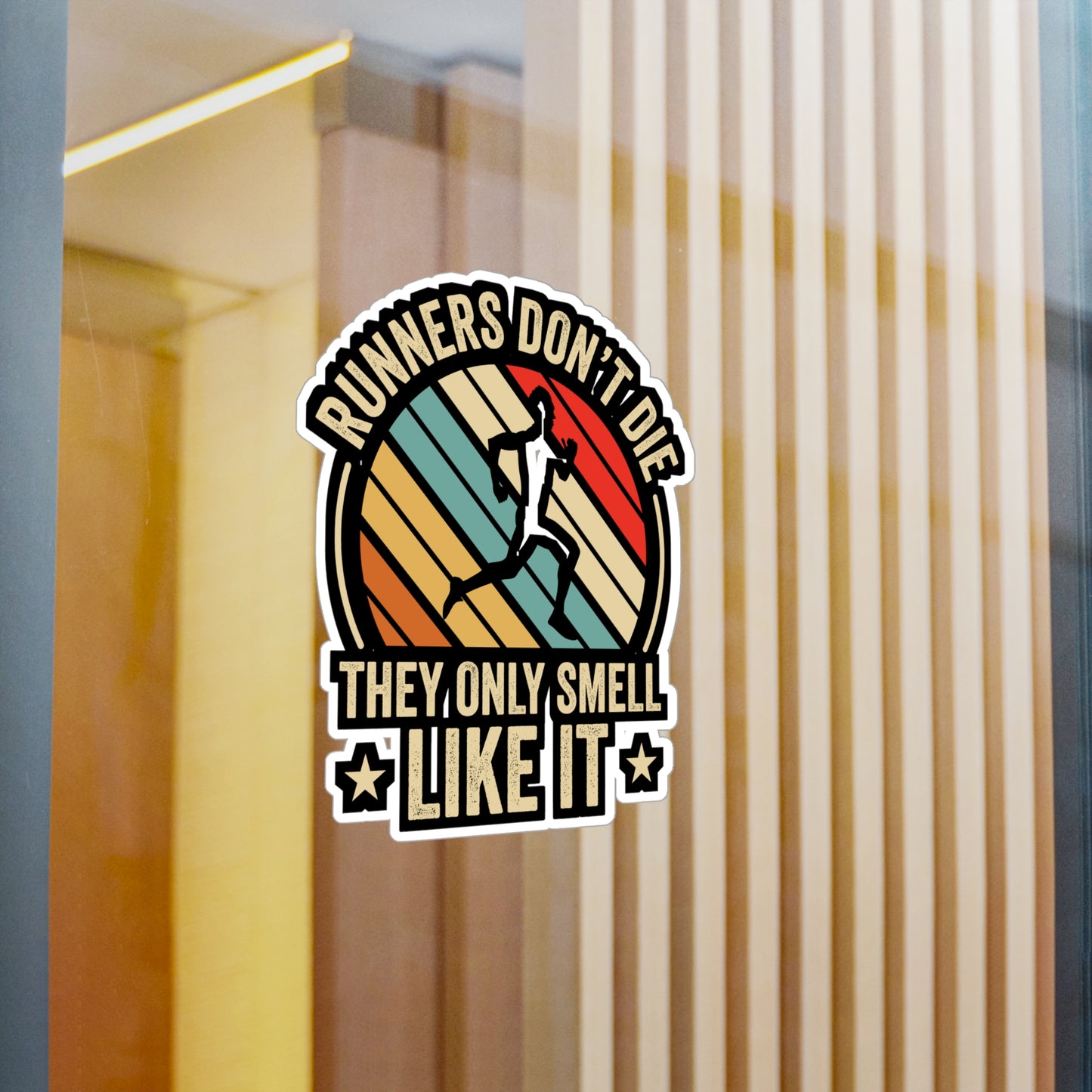 Runners Don't Die They Only Smell Like It - Marathon Sticker for Laptop Sticker. Water Bottle Sticker, Vinyl Running Decal - Marathon Gift