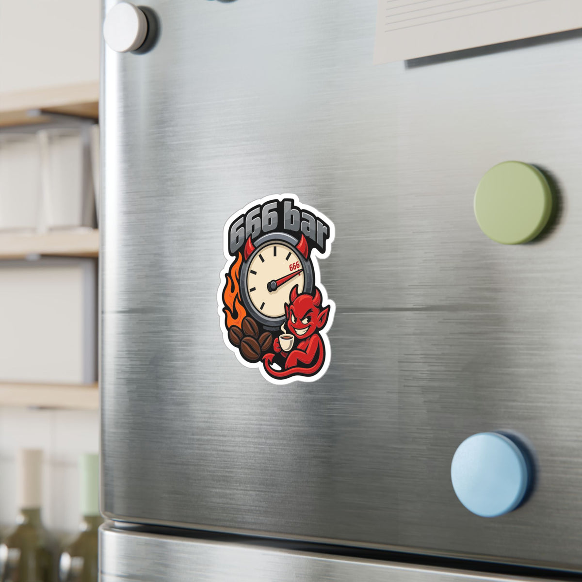 Espresso Sticker 666 bar - Coffee Decals for Grinder and Digital Scale