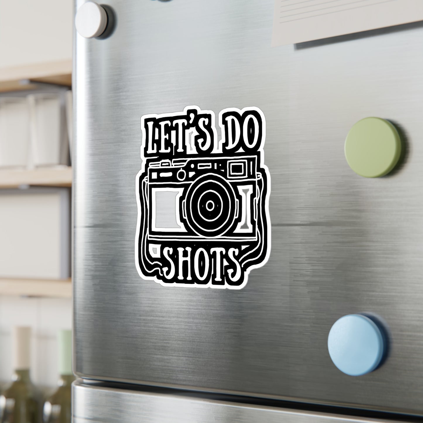 Let's Do Shots - Photography Sticker for Laptop Sticker. Water Bottle Sticker, Vinyl Shooting Decal - Photography Gift