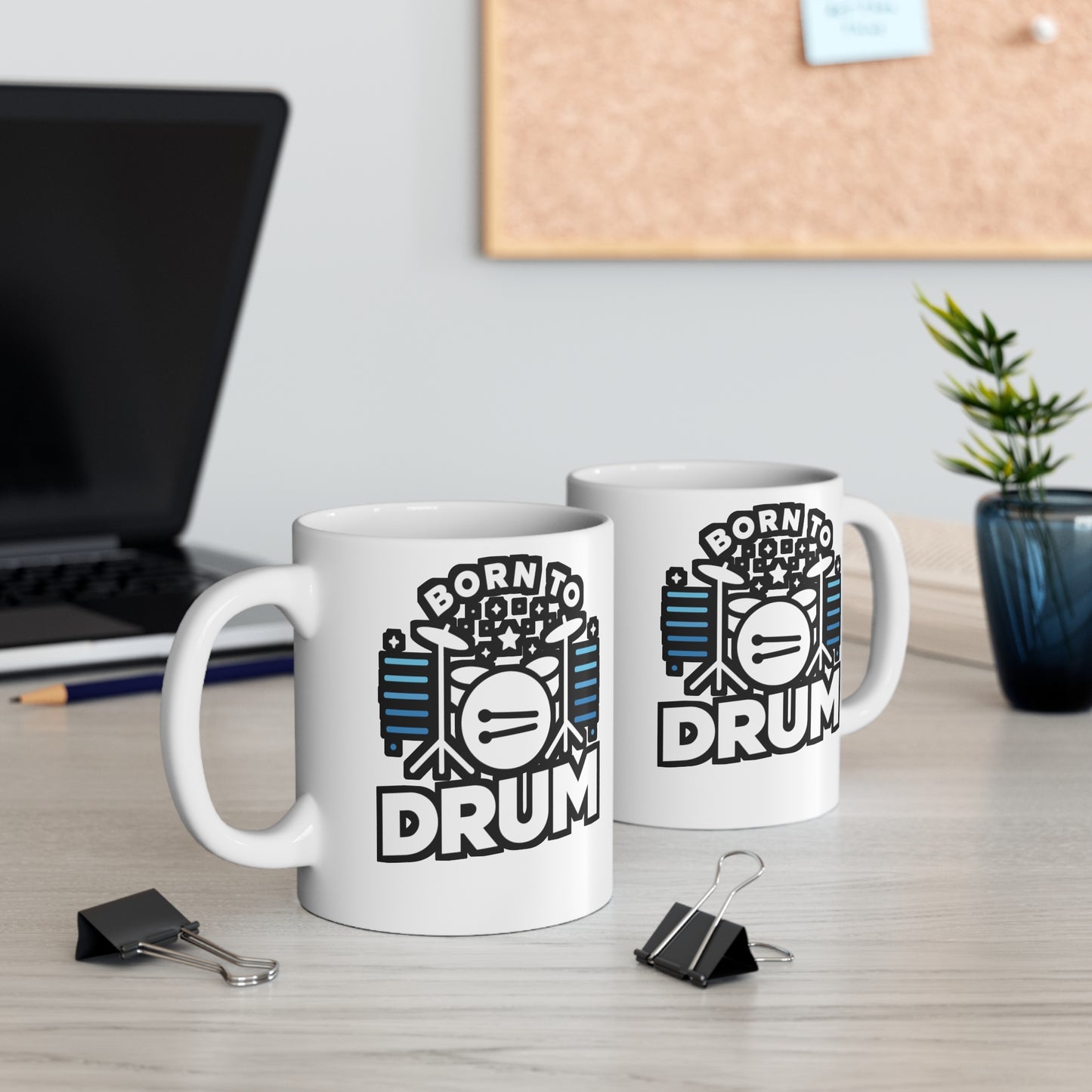 Born to drum  - Audio-engineer Mug for Coffee 11oz. Audio-engineer Cup, White ceramic, Monitor Mug - Audio-engineer Gift