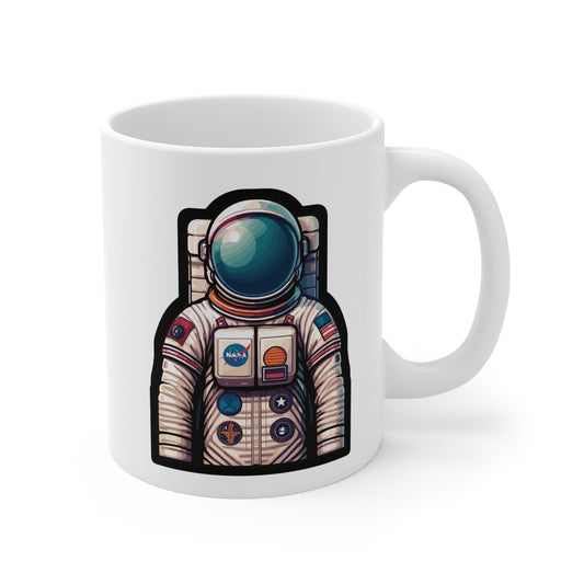 Astronaut - Space Mug for Coffee 11oz. Space Cup, White ceramic, Astronaut Mug, Cosmos Tea Cup - Space Gift