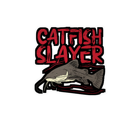 Catfish Slayer - Catfish Sticker for Car Window Wall Laptop Sticker. Water Bottle Sticker, Vinyl Goonch Decal, Bait Sticker - Catfish Gift