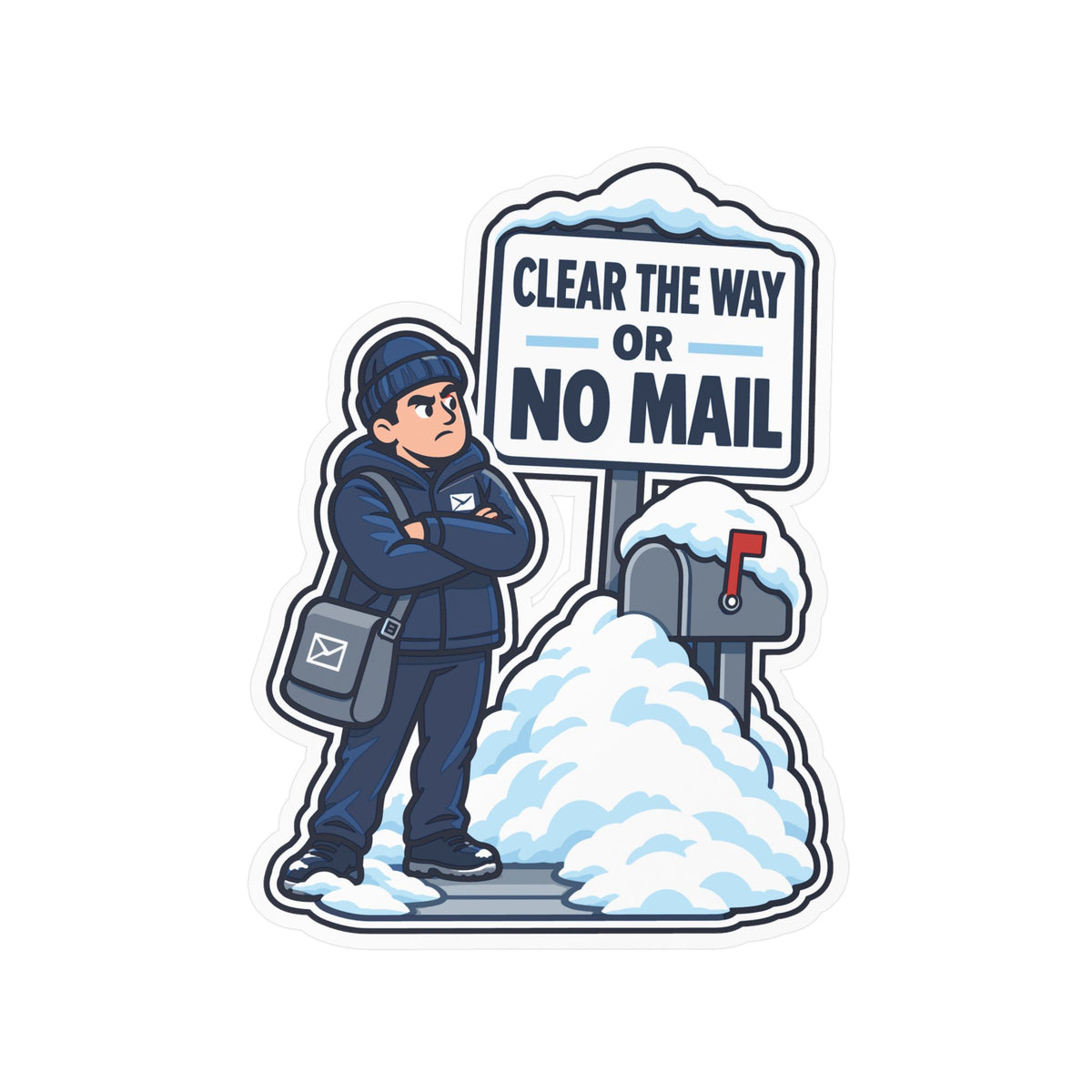 Postal Worker Sticker – Clear the Way or No Mail Rural Carrier Decals for Mailbox, Waterproof Vinyl