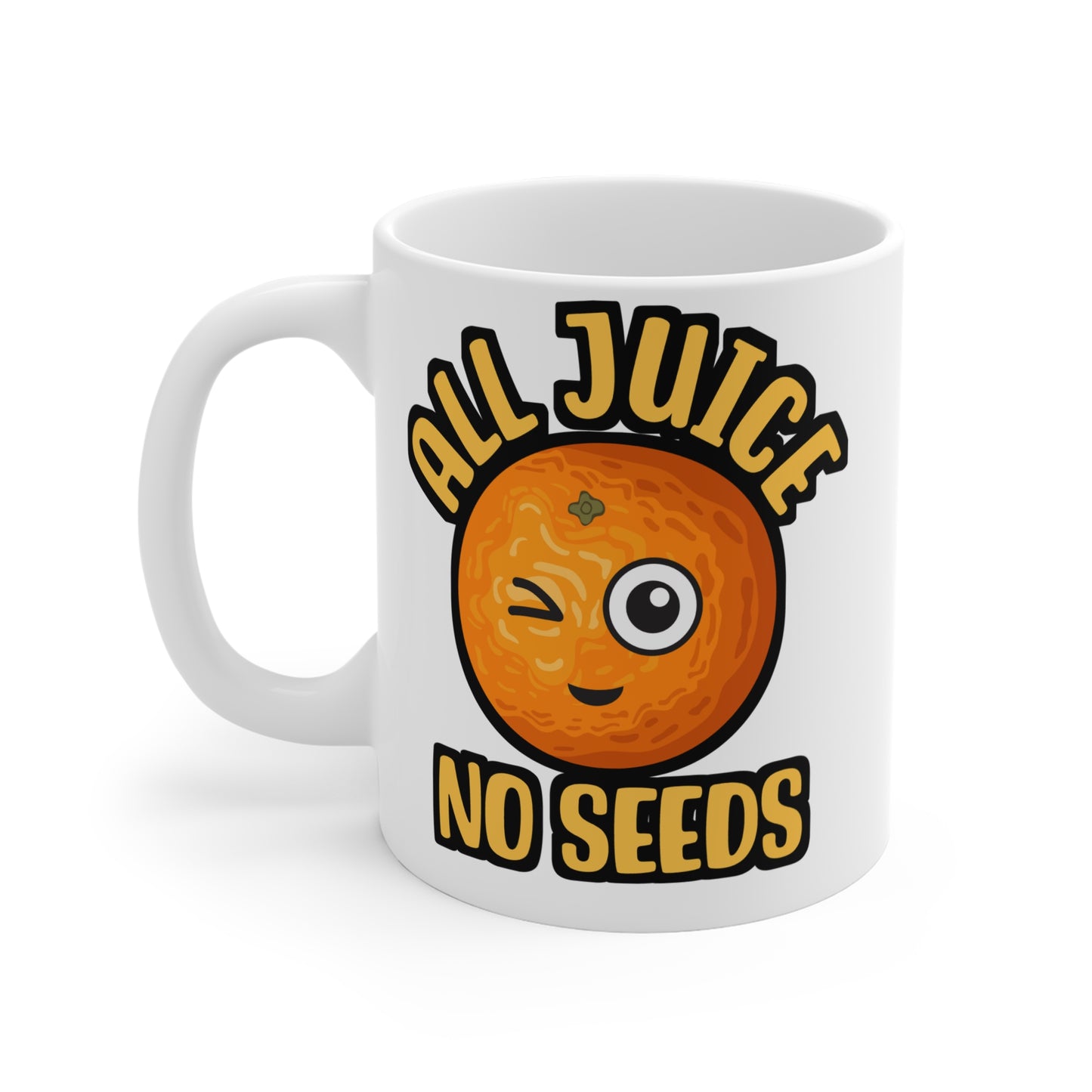 All Juice No Seeds - Vasectomy Mug for Coffee 11oz. Vasectomy Cup, White ceramic, Childproofing Mug, Parenthood Tea Cup - Vasectomy Gift