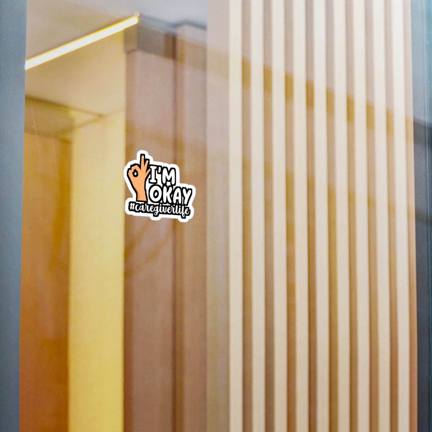 I'm Okay Caregiverlife | Nurse Sticker | Caregiver Decals | Nursing-student Laptop Sticker | Nurse Gift | Caregiver Gift