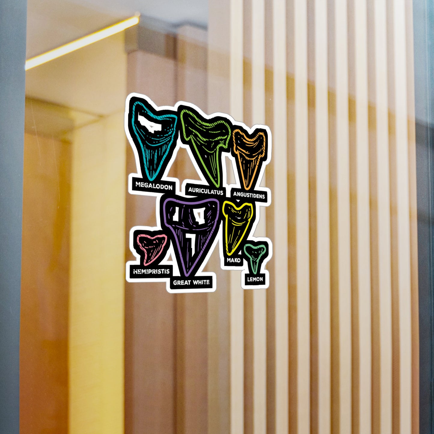 Shark Tooth types Fossil Hunting - Fossil Sticker for Laptop Sticker. Water Bottle Sticker, Vinyl Shark-teeth Decal - Fossil Gift