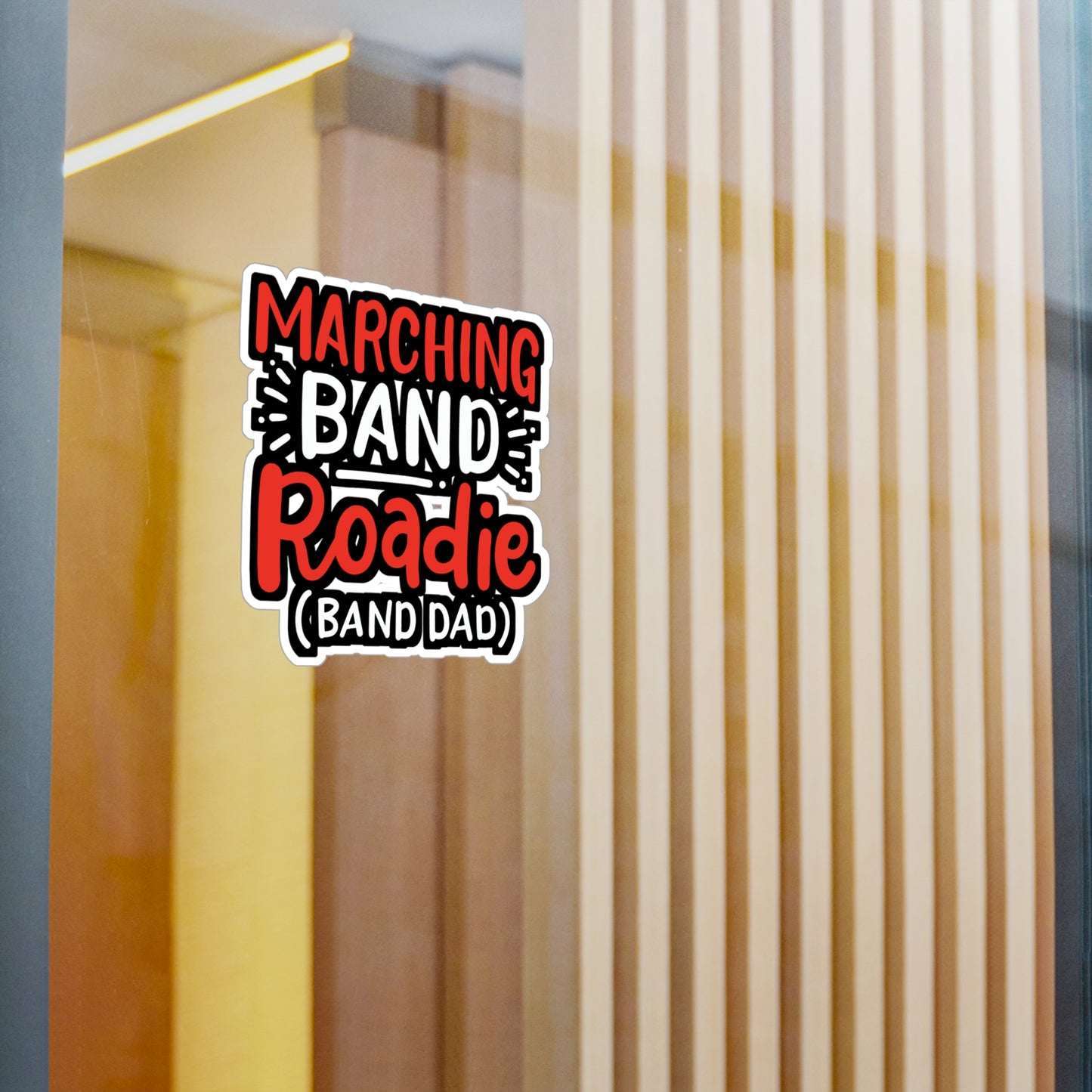 Marching Band Roadie - Marching-band Sticker for Window Laptop Sticker. Water Bottle Sticker, Vinyl Percussion Decal - Marching-band Gift