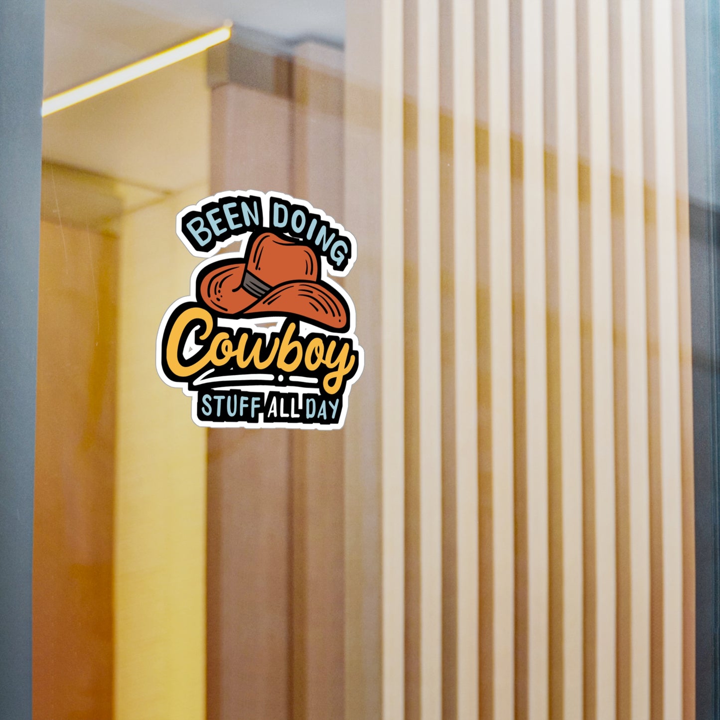 Doing Cowboy Stuff All Day - Cowboy Sticker for Laptop Sticker. Water Bottle Sticker, Vinyl Rodeo Decal - Cowboy Gift