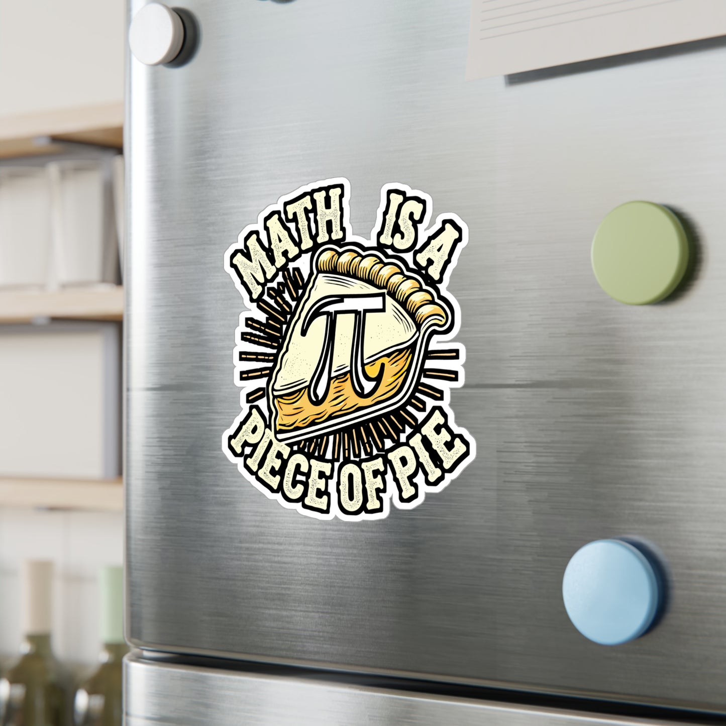 Math Is A Piece Of Pie – Vinyl Sticker for Car Window, Laptop & Water Bottle | Geometry & Formula Decal, Math Gift for Teachers & Students