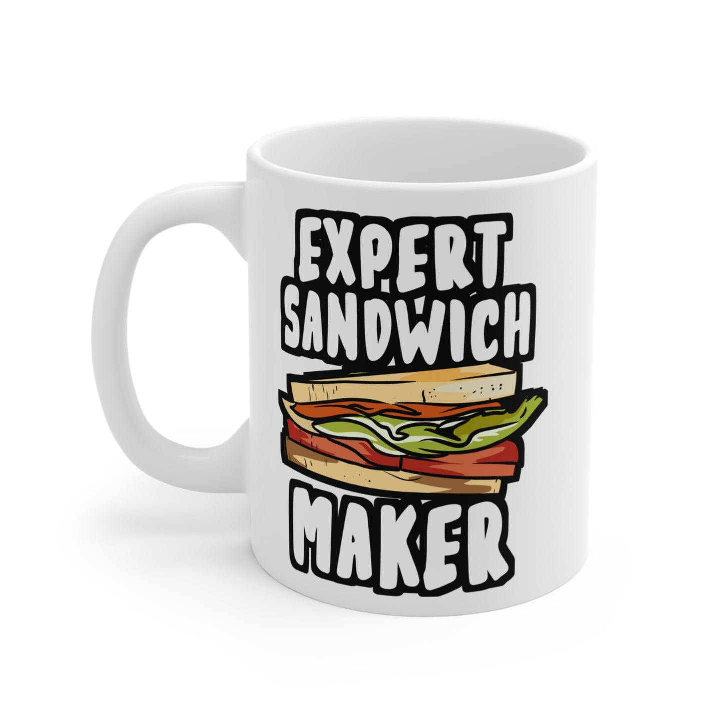 Expert Sandwich Maker - Hoagies Mug for Coffee 11oz. Hoagies Cup, White ceramic, Deli Mug, Sliders Tea Cup - Hoagies Gift