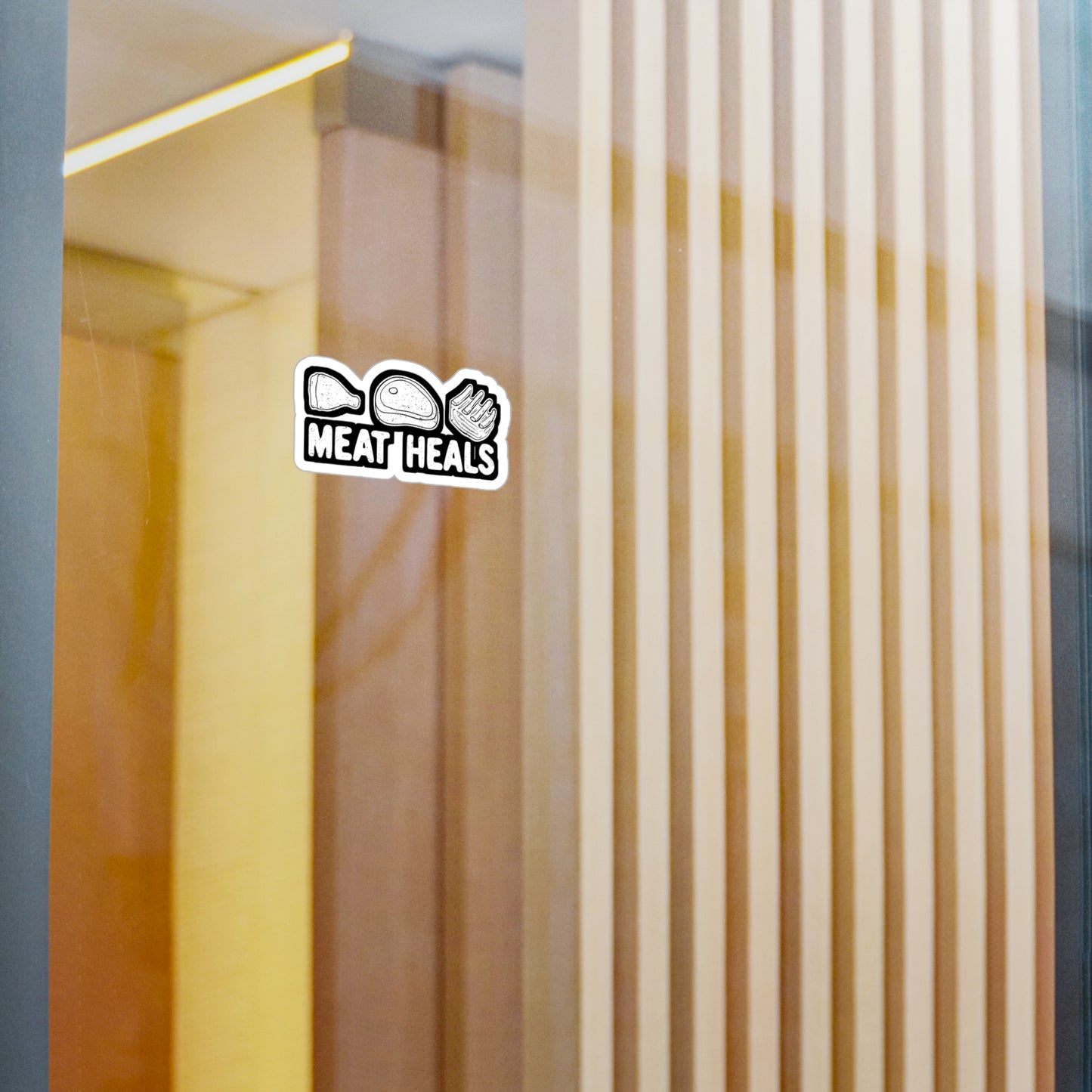 Meat Heals - Keto Sticker for Car Window Laptop Sticker. Water Bottle Sticker, Vinyl Ketosis Decal, Ketogenic Sticker - Keto Gift